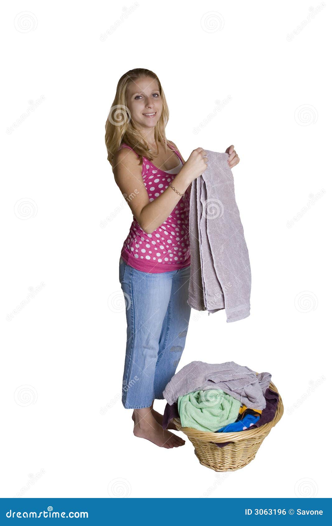 Laundry Time stock photo. Image of white, housewife, work 3063196