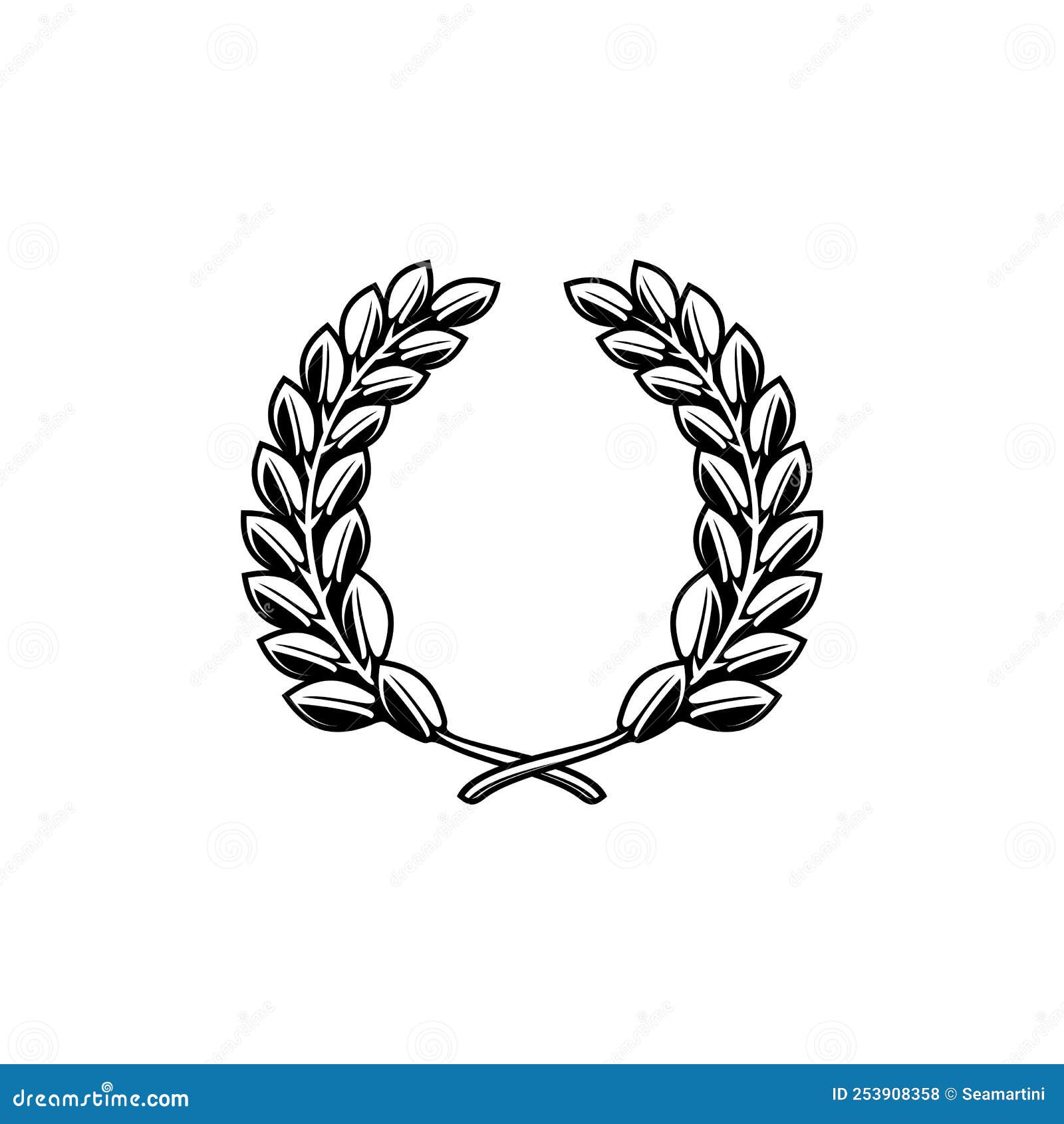 Laurel Leaves Wreath Frame Olive Tree Branches Stock Vector ...