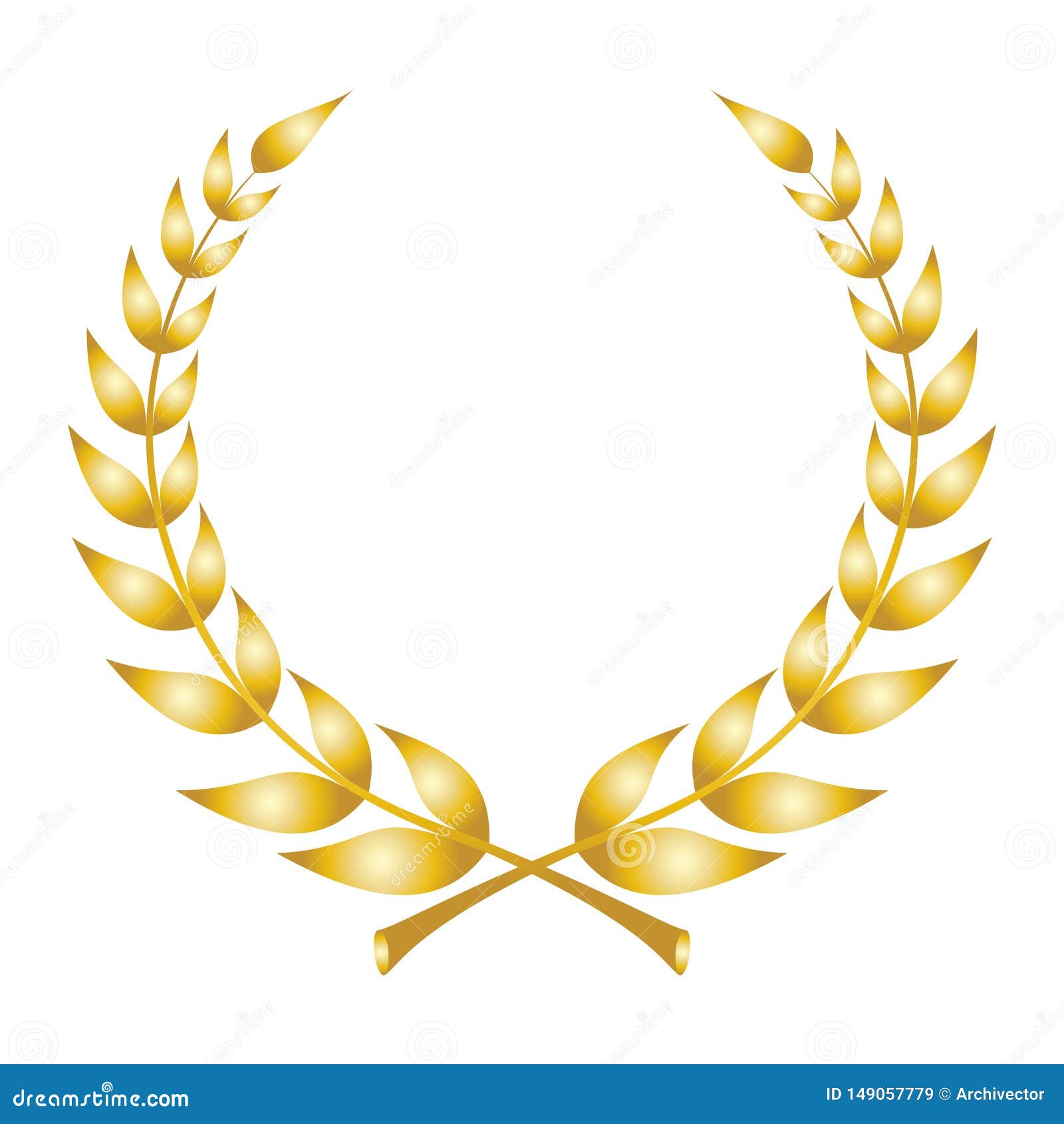 laurel wreath icon. emblem made of laurel branches