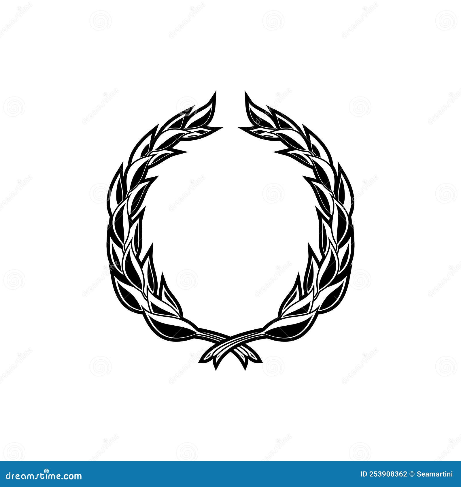 Laurel Wreath Vector Icon, Symbol of Glory, Frame Stock Vector ...