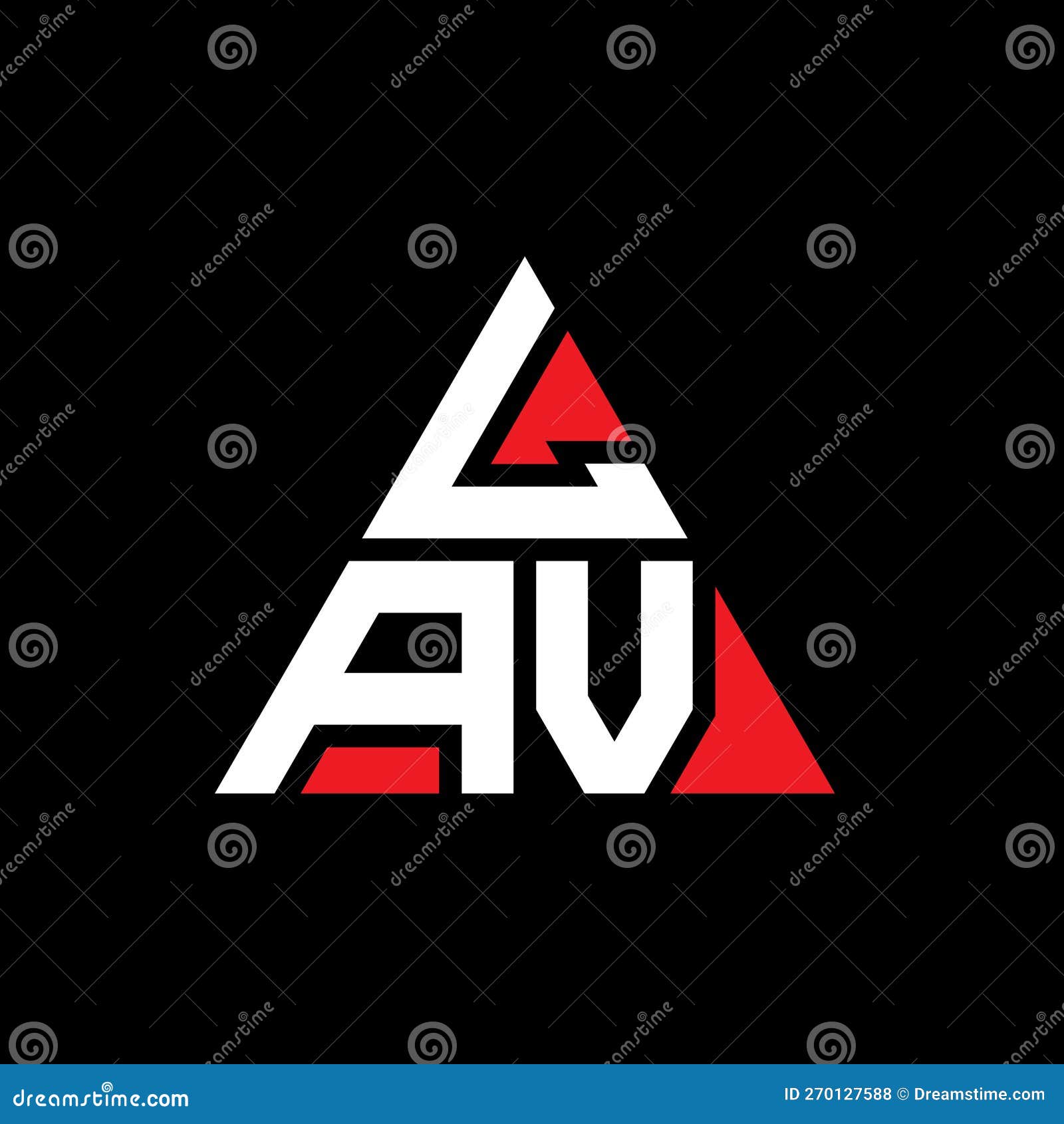 lav triangle letter logo  with triangle . lav triangle logo  monogram. lav triangle  logo template with red