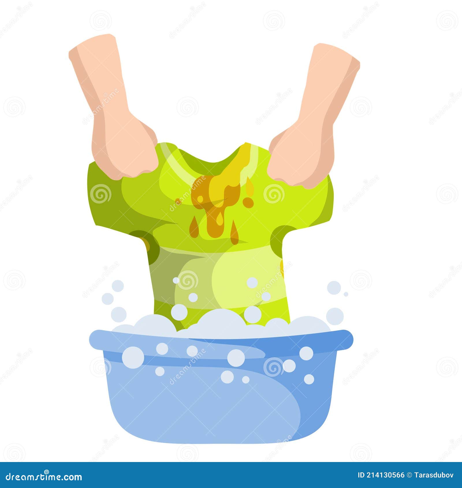 une bassine avec une solution savonneuse pour laver le linge. illustration  vectorielle à plat. 5568179 Art vectoriel chez Vecteezy