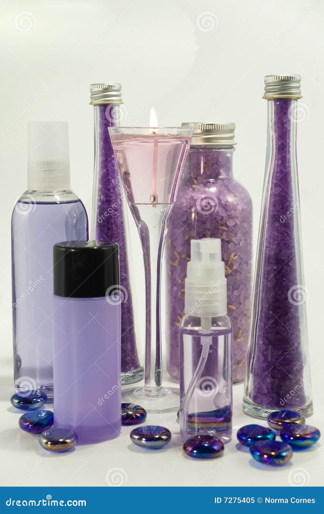 Lavender bath products stock image. Image of muscle, bottles 7275405
