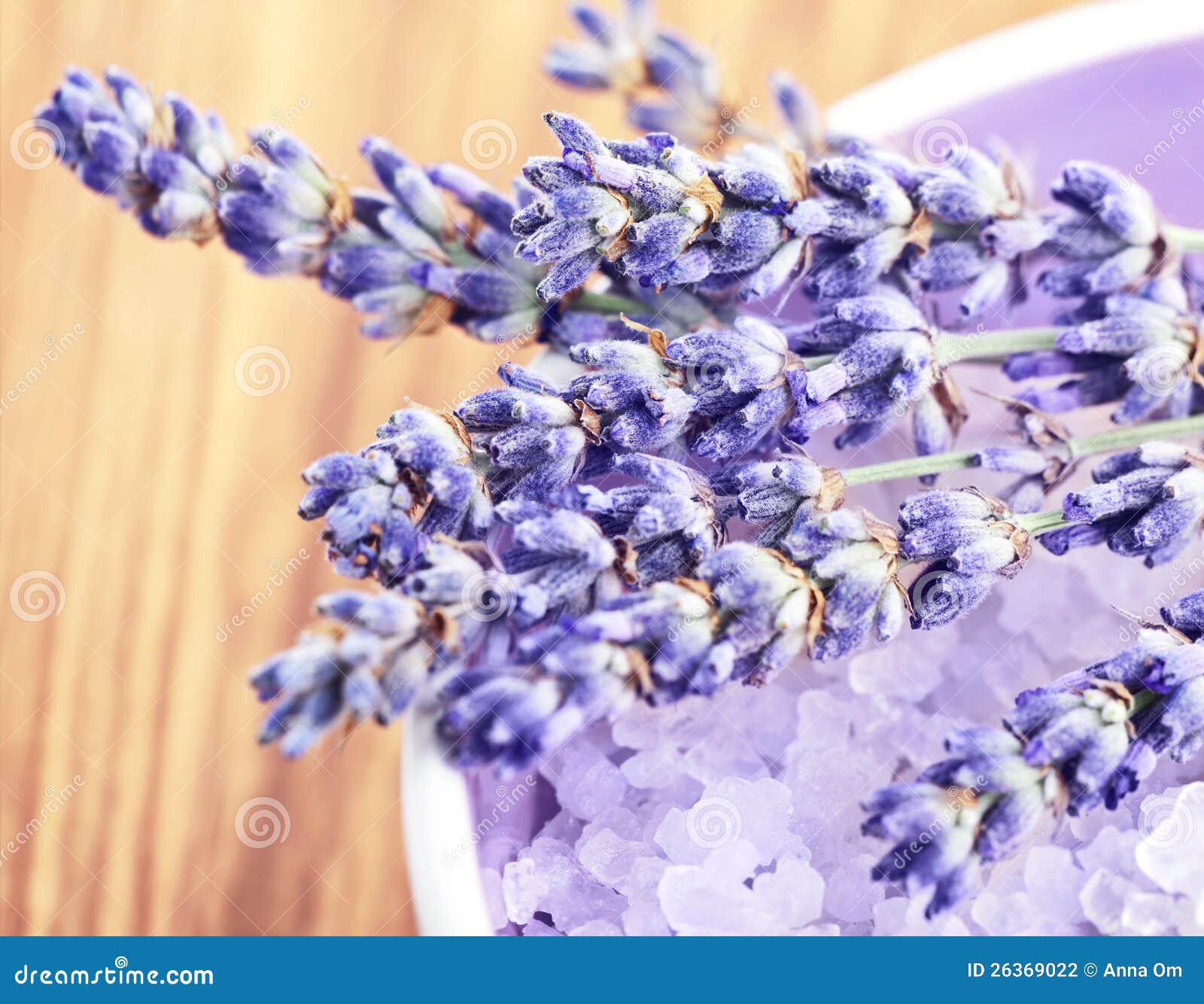 Lavender Flowers and Bath Salt Stock Photo Image of dayspa, detail