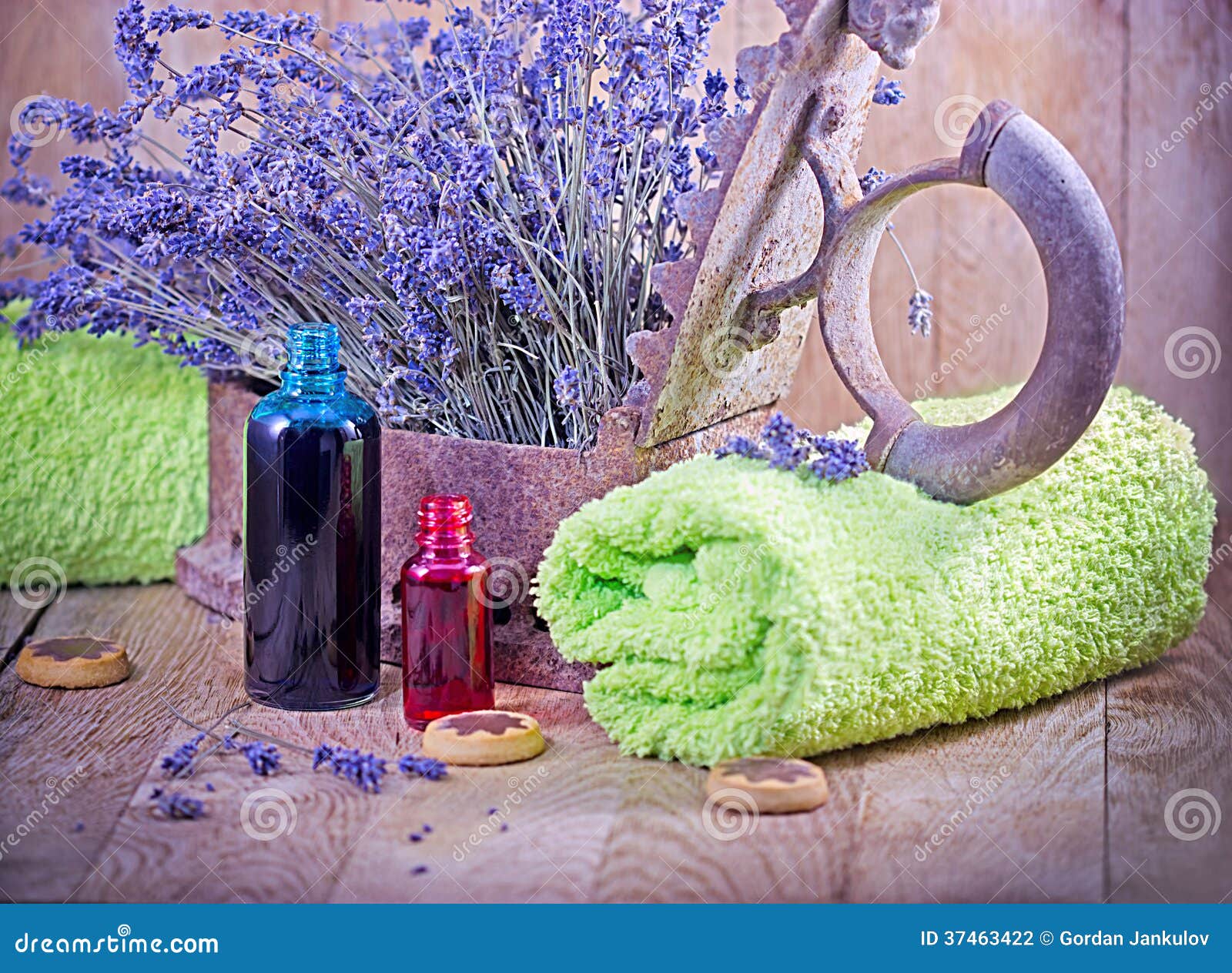 lavender oil (aromatic oil) and lavender
