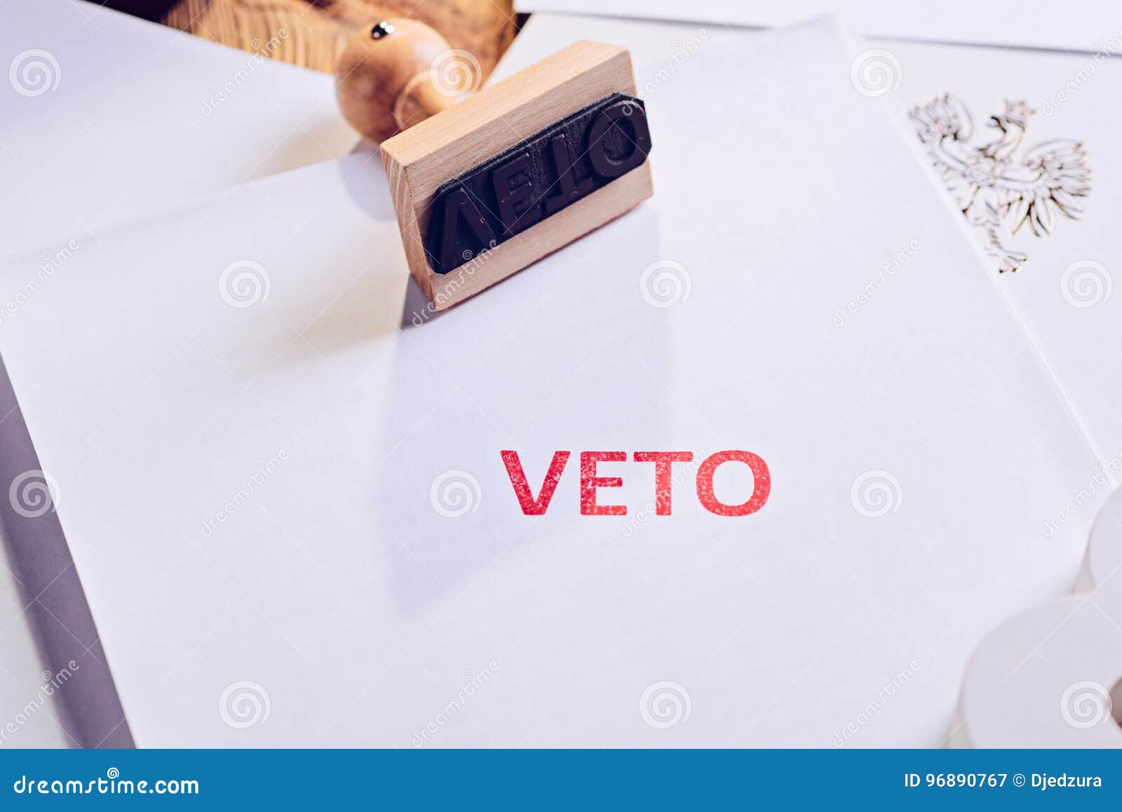 law act with red veto stamp.