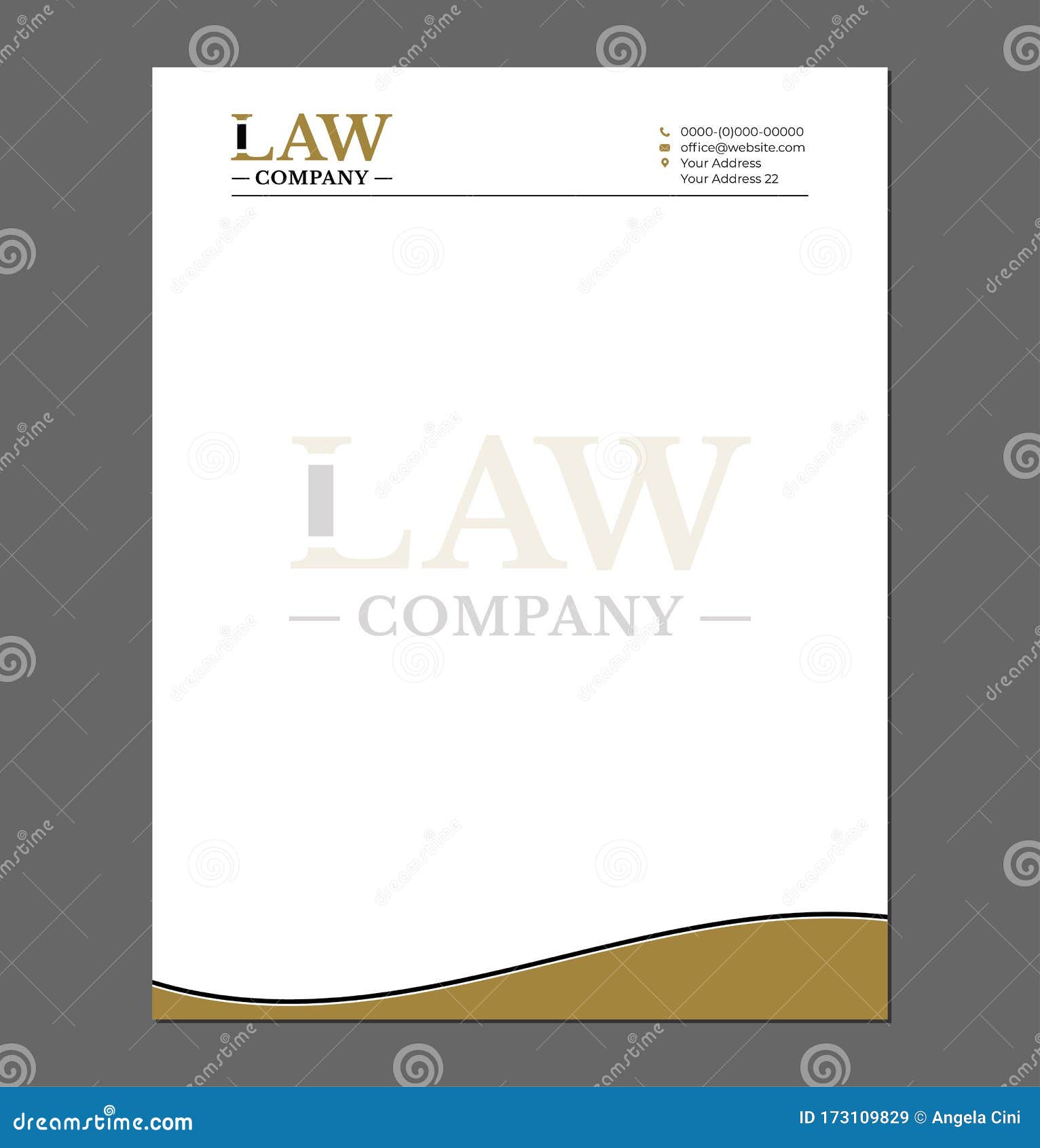 Law or Attorney Letterhead Template for Print with Logo Stock For Legal Letterhead Templates Free