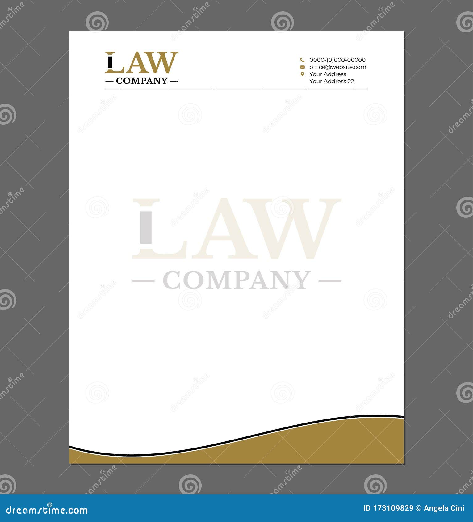 Law or Attorney Letterhead Template for Print with Logo Stock Vector -  Illustration of paper, attorney: 173109829