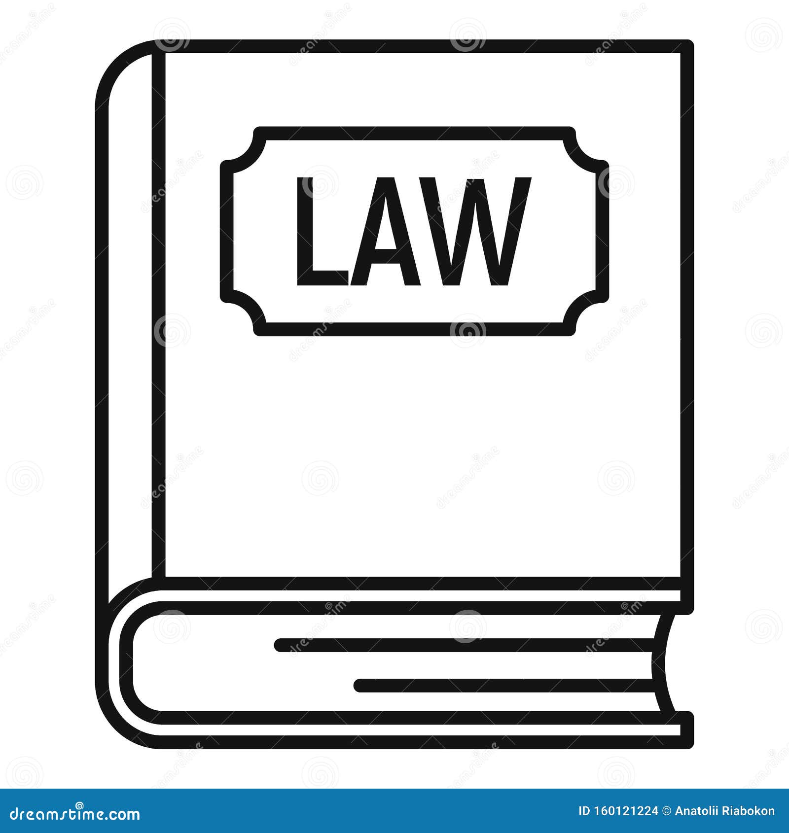 Law Book Icon, Outline Style Stock Vector - Illustration of innocence