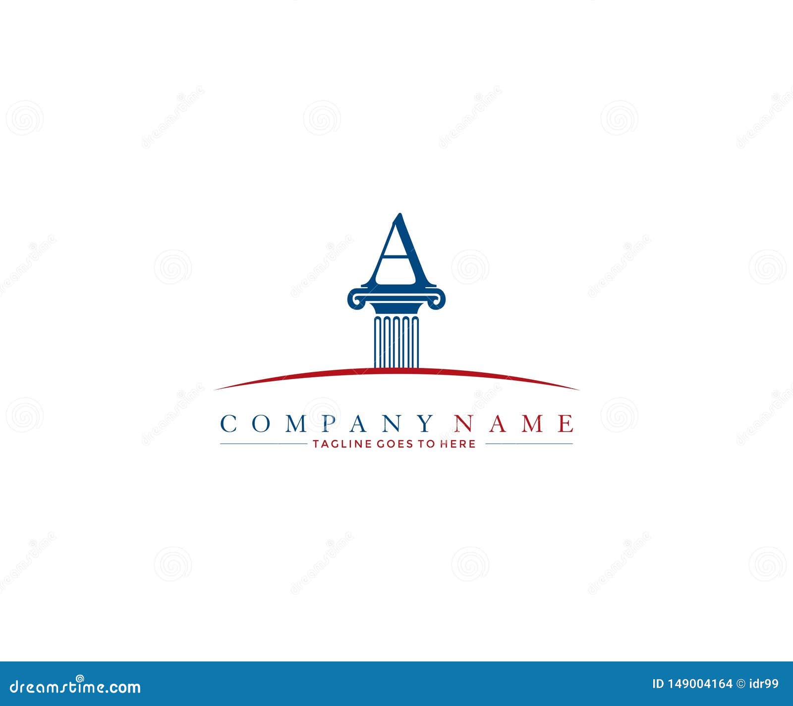 Law Firm Pillar A Logo Design Template Stock Illustration