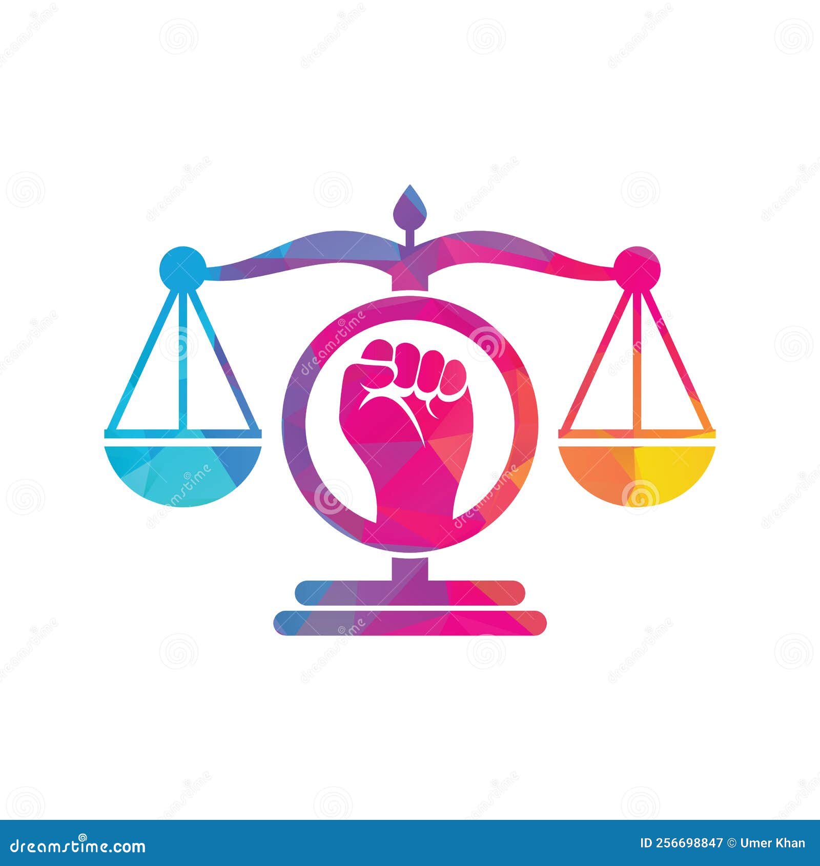 Law Fist Logo Design Icon. Justice Scales in Hand Logo Template Design ...