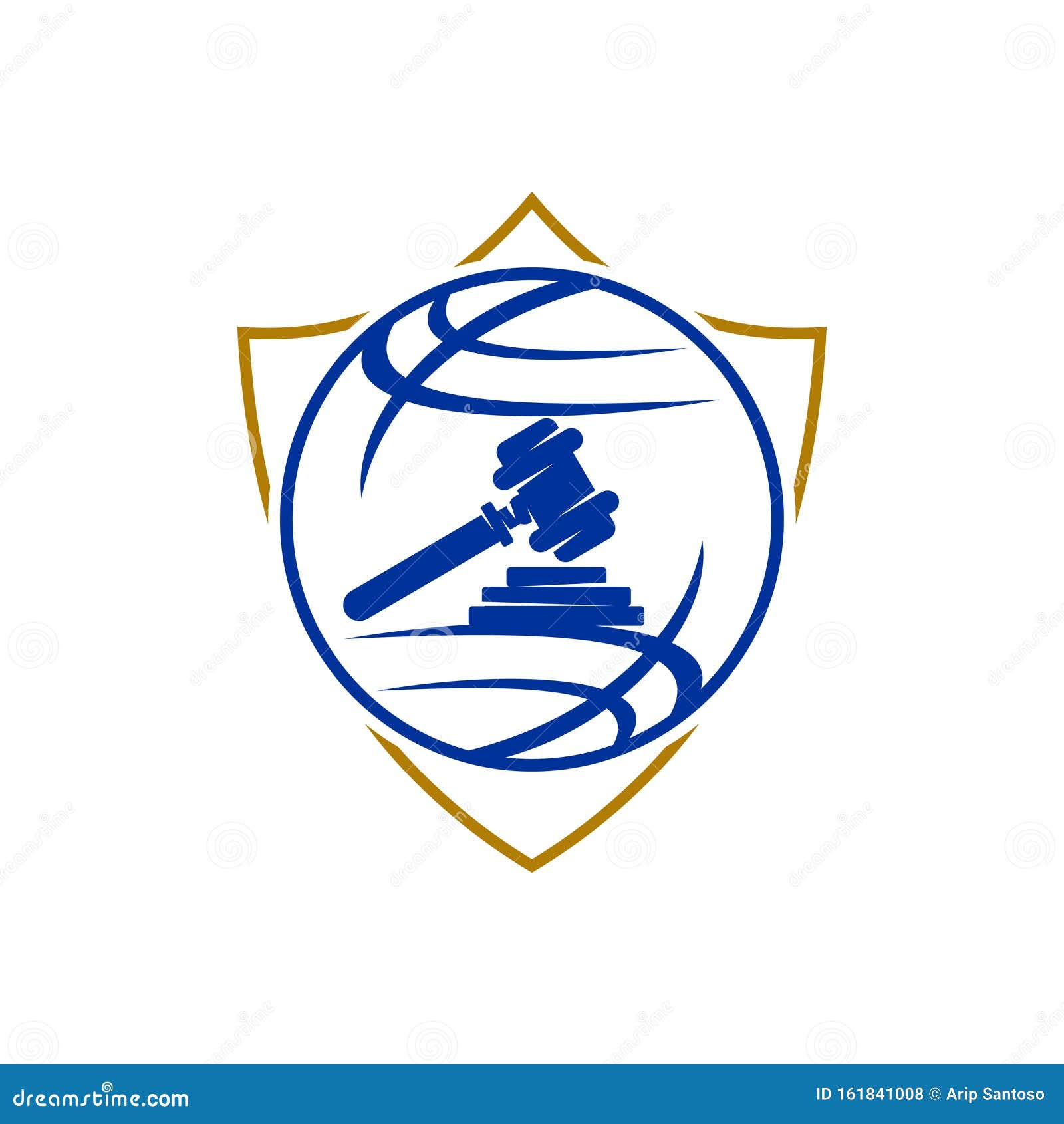 Law Justice Firm Logo Shield Universal Design Vector Isolated Stock