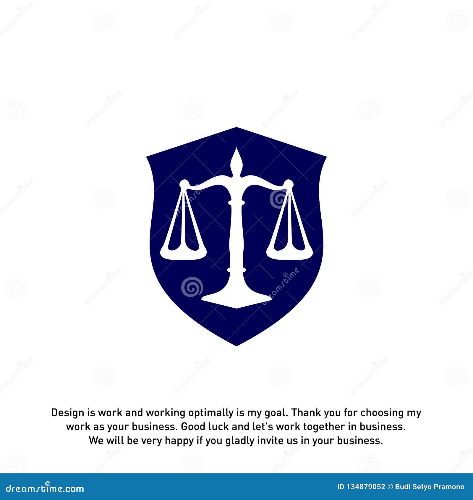 Law Office Logo in the Form of Shield with Greece Column and Scales ...