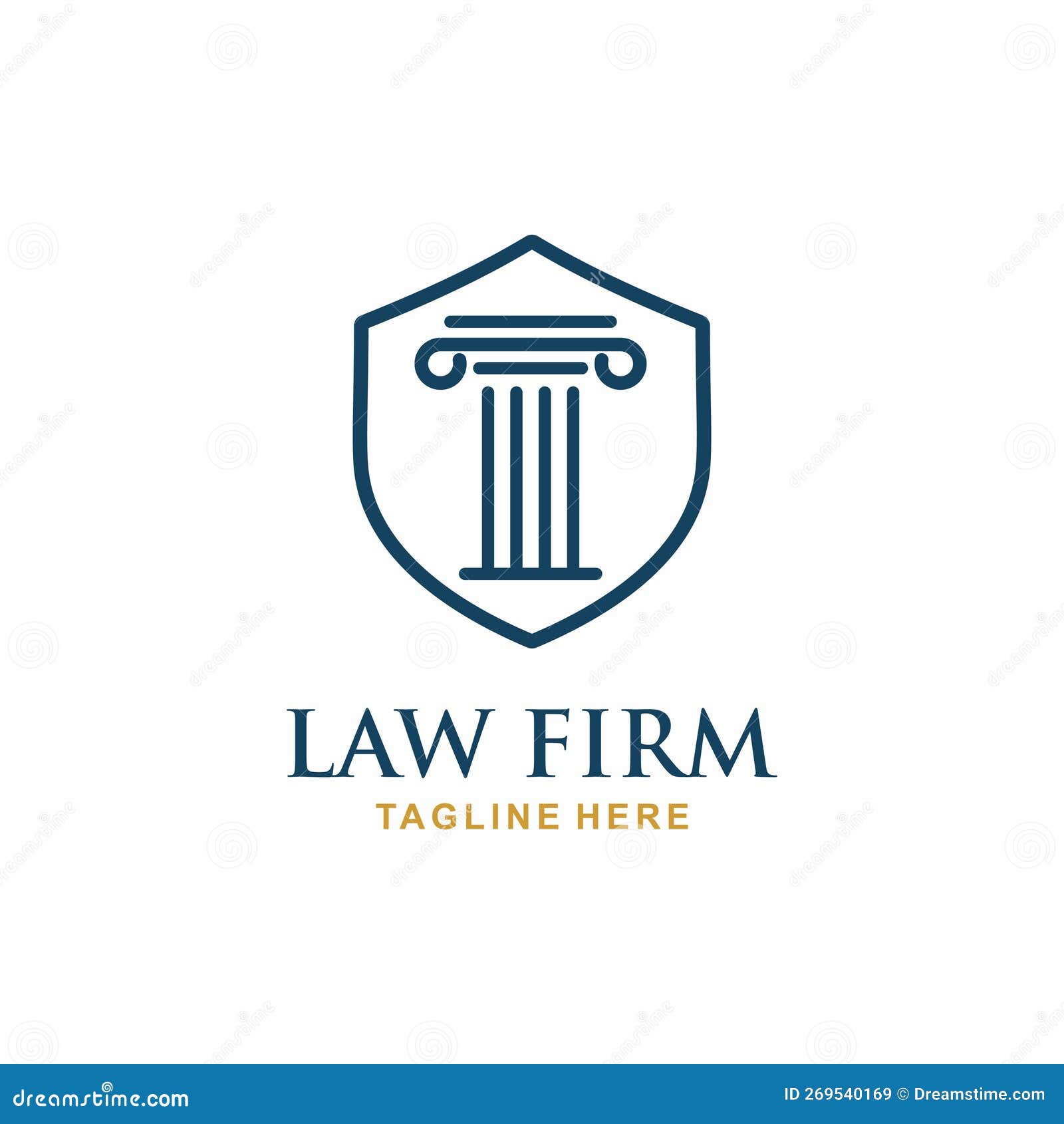 Pillar Law Firm Logo Design Stock Vector Illustration of legal, mark