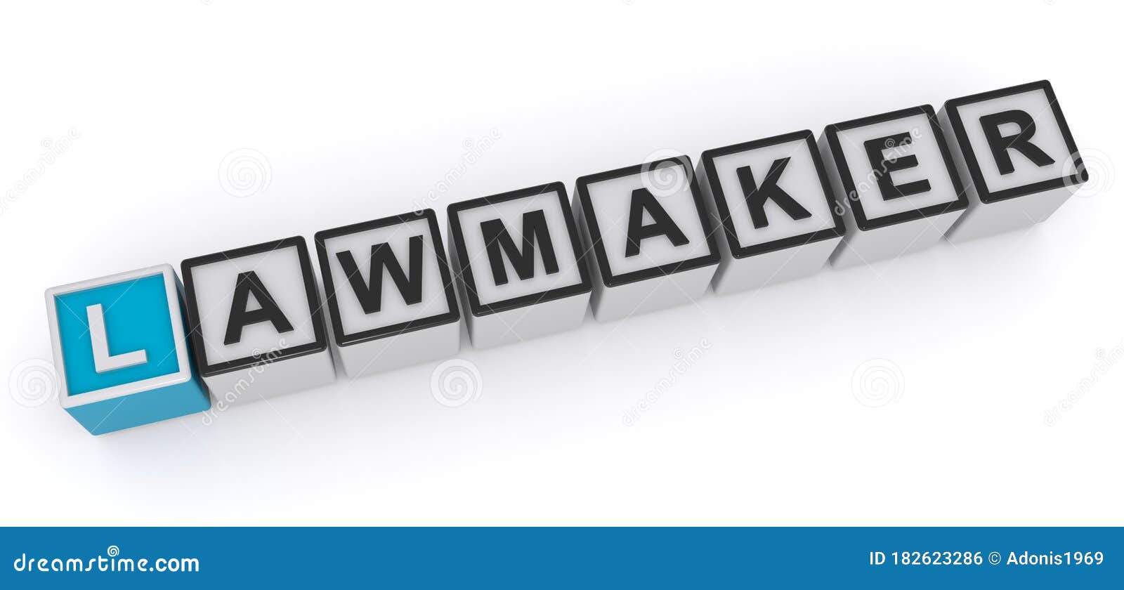 Lawmaker word block stock illustration. Illustration of semicircle