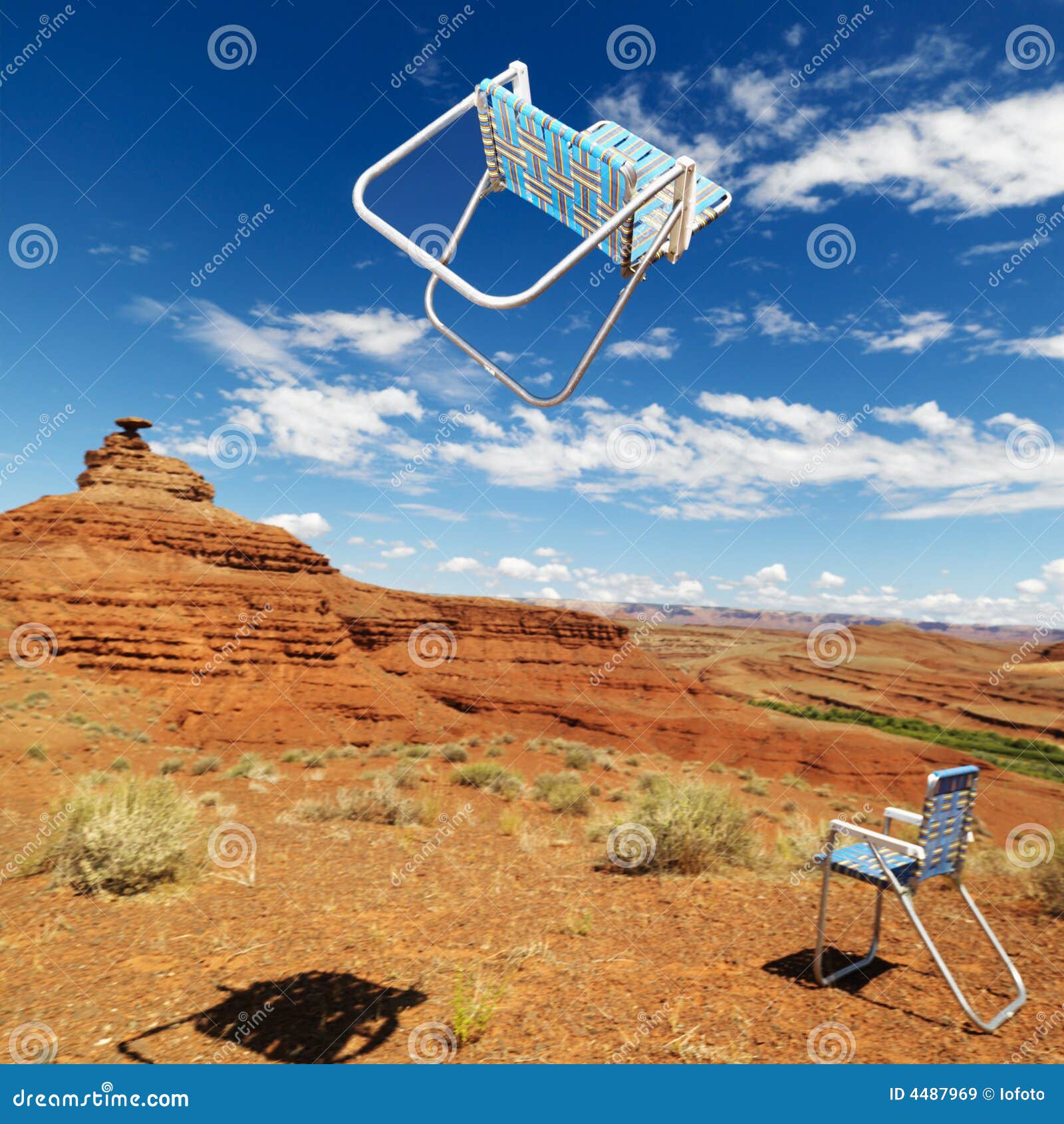 Lawn chairs in desert. stock image. Image of chair, leisure 4487969