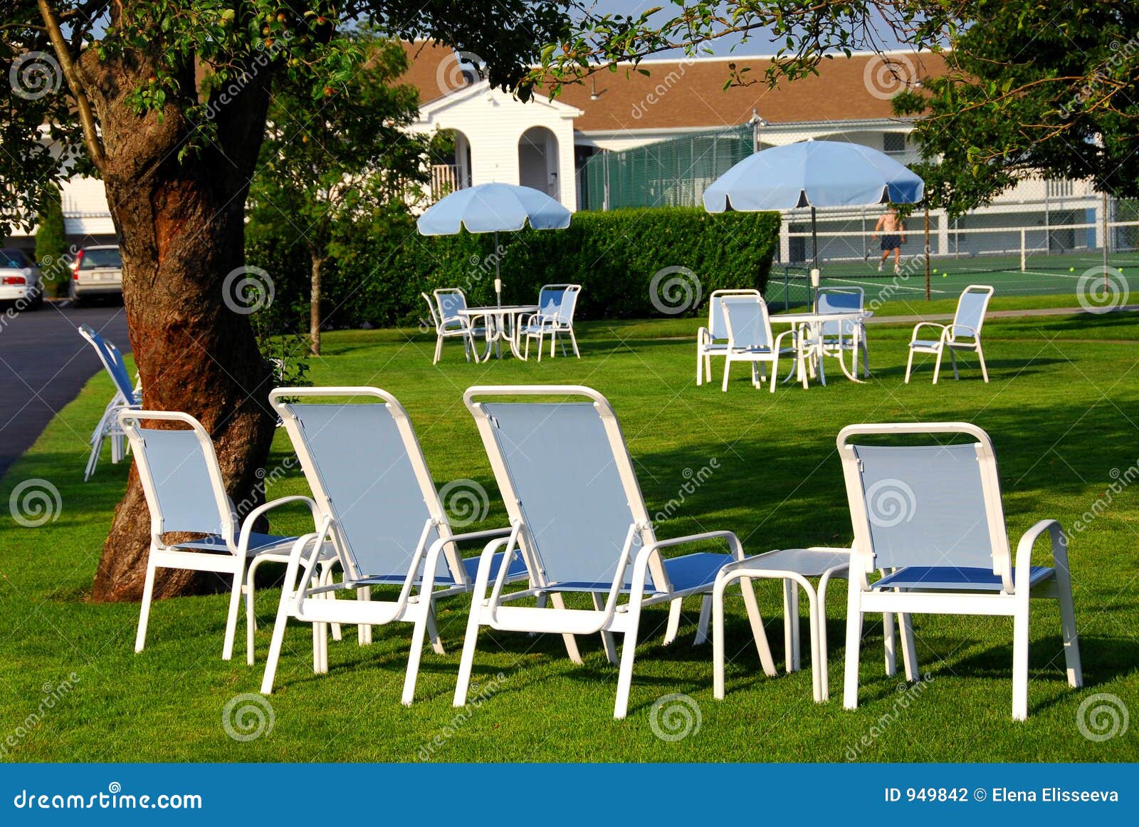 Lawn chairs hotel stock photo. Image of resting, relax 949842