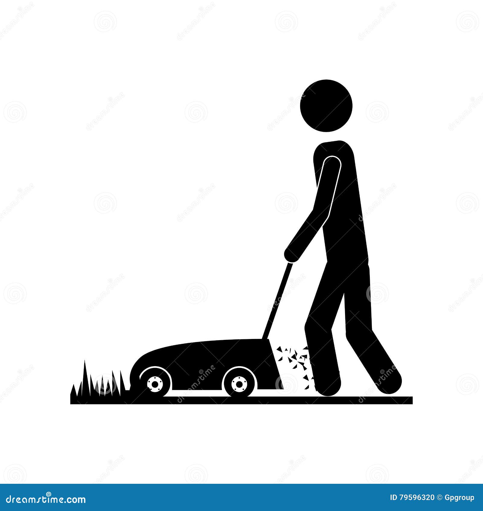 Lawn mower icon image stock vector. Illustration of estate 79596320