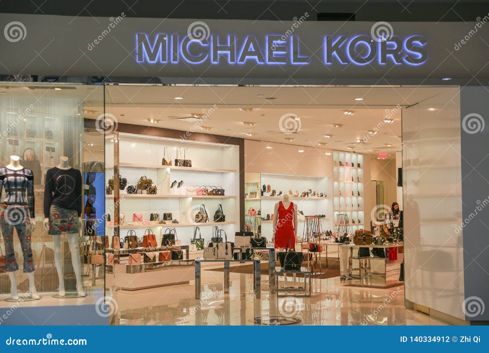 An Exterior View of the Michael Kors Store in Shopping Mall. Editorial - Image of interior, expensive: 140334912