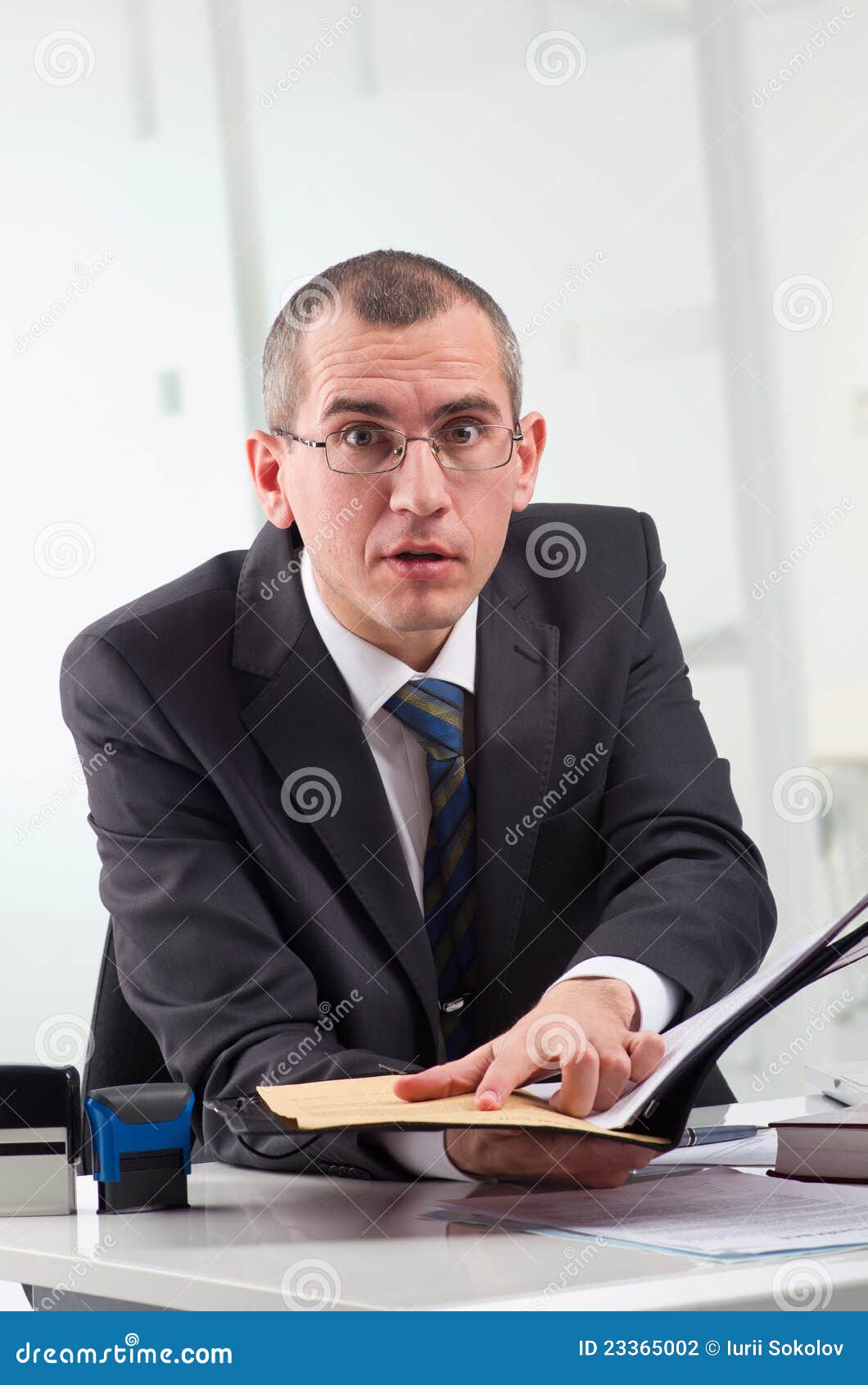 Lawyer on his workplace stock photo. Image of approval 23365002