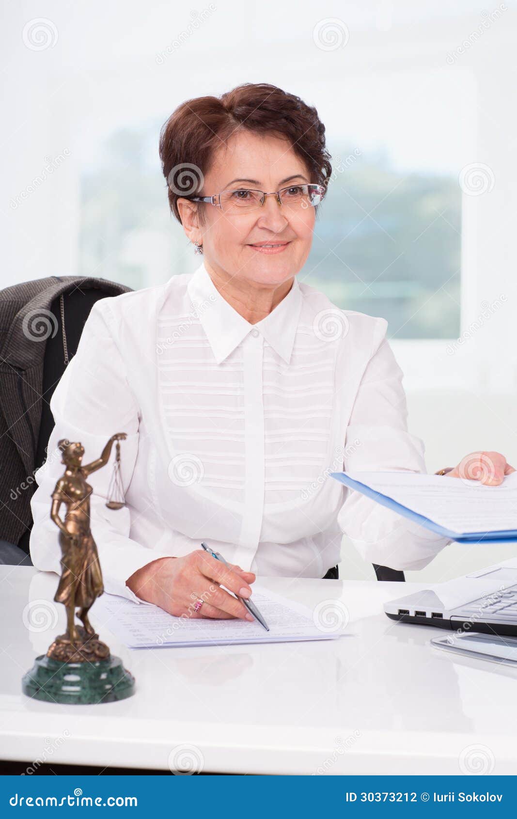 Lawyer on his workplace stock photo. Image of letter 30373212