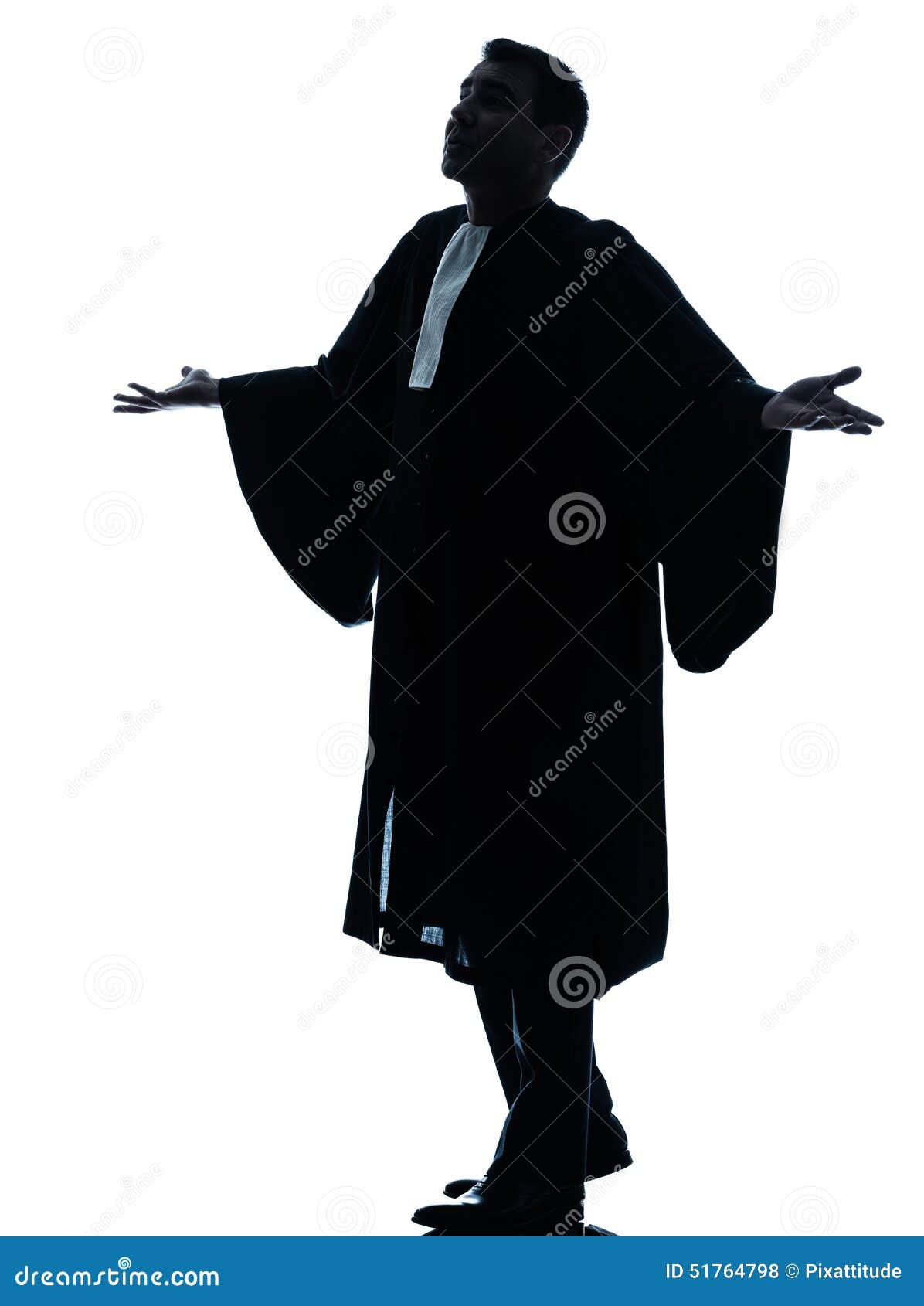 Lawyer Man Pleading Silhouette Stock Photo Image of justice, studio