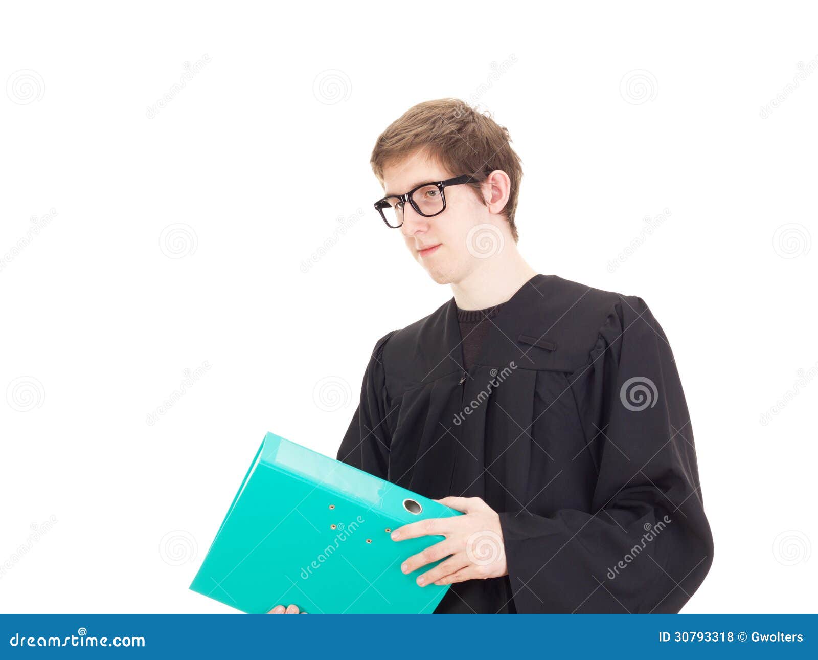 Lawyer with ring binder stock photo. Image of common 30793318