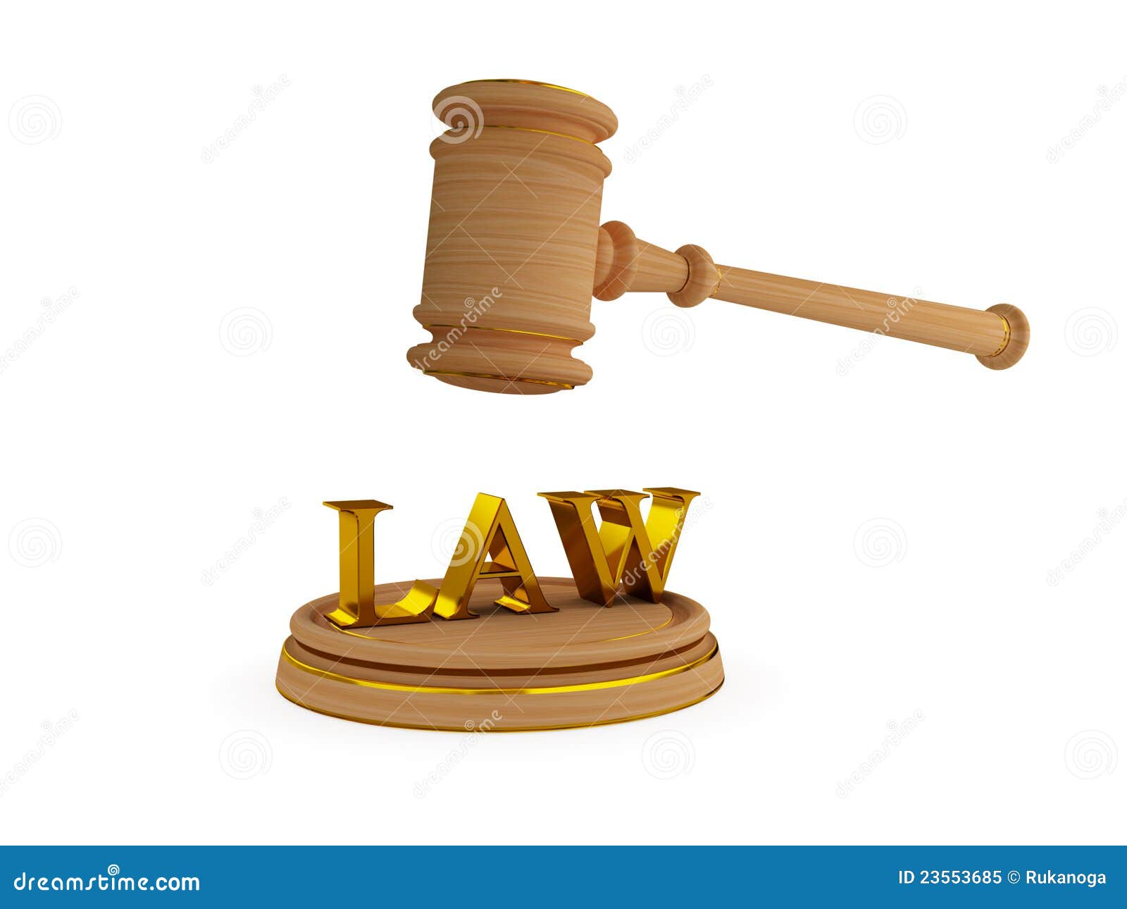 Lawyer S Hammer and Word LAW. Stock Illustration Illustration of font