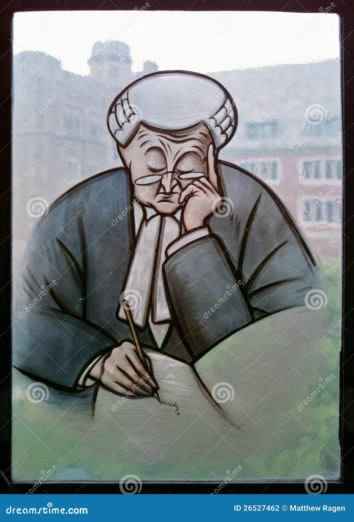 Lawyer in the Window editorial photography. Image of barrister 26527462