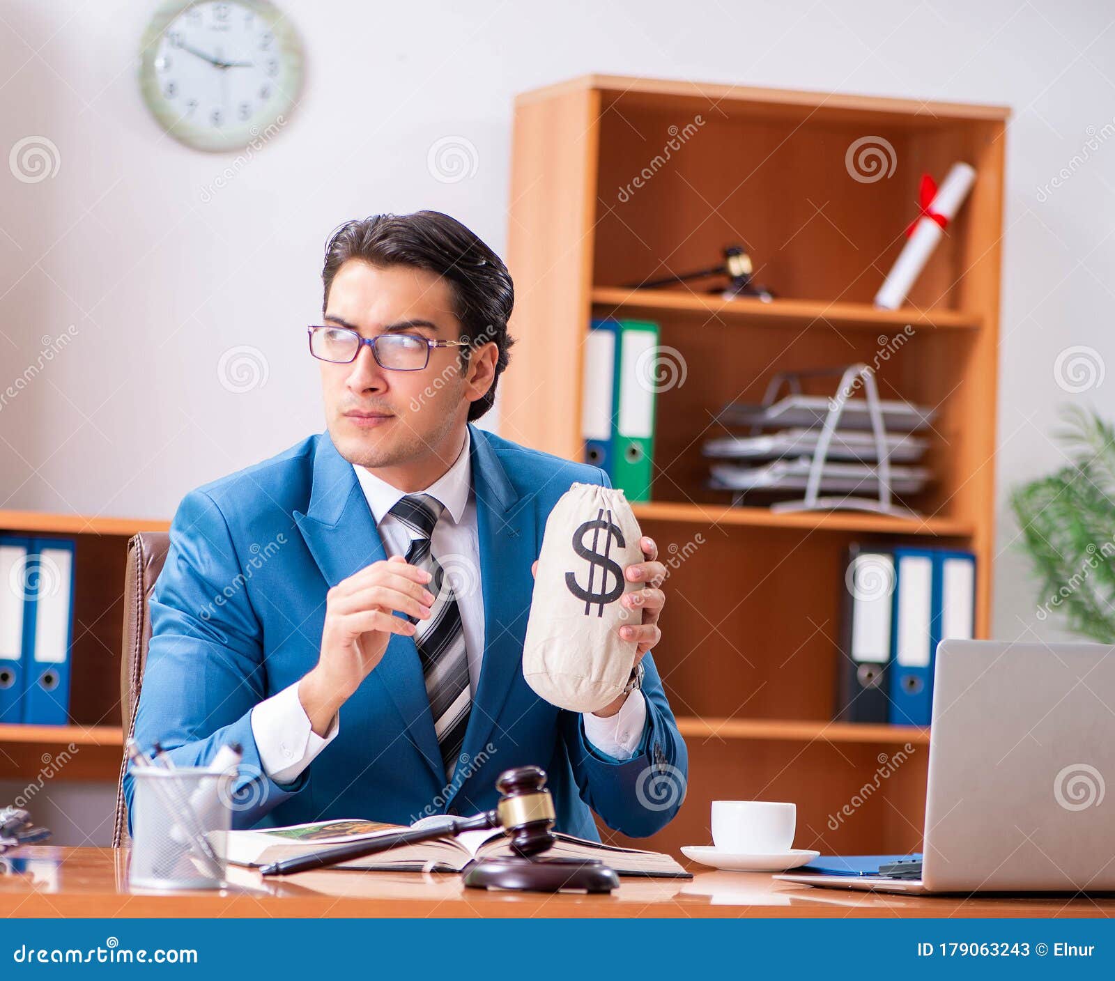 Lawyer Working in the Office Stock Image Image of gavel, court 179063243