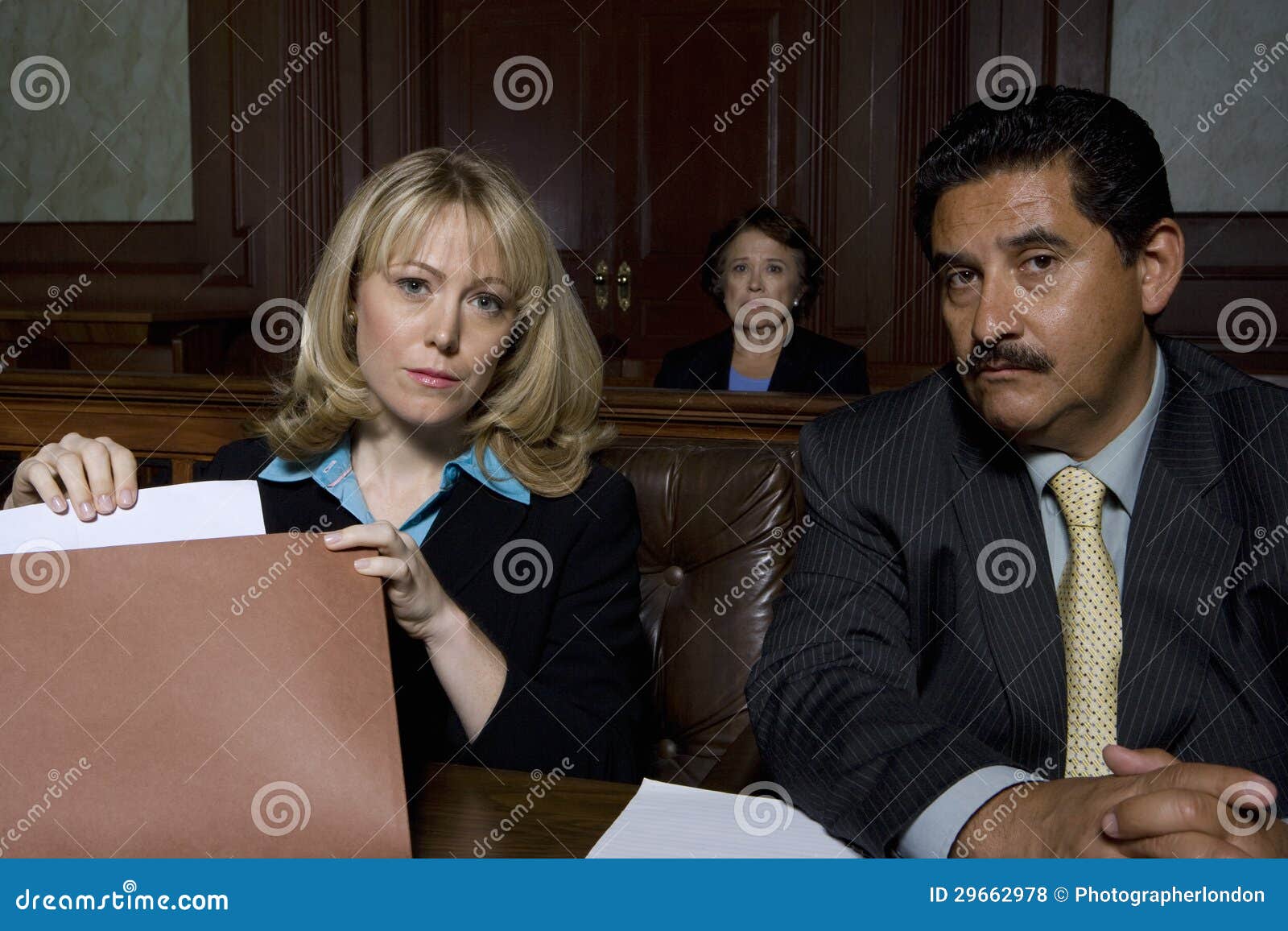 lawyers in courtroom