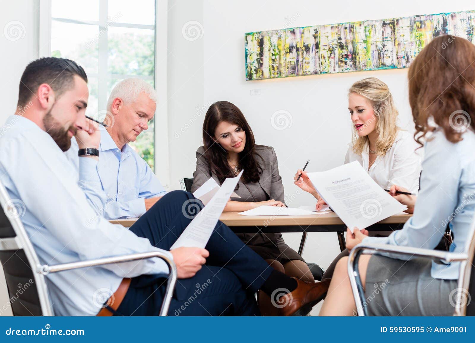 lawyers having team meeting in law firm