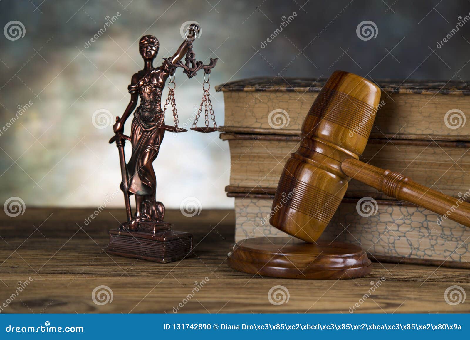 lawyers office background. law s composition on gray stone background