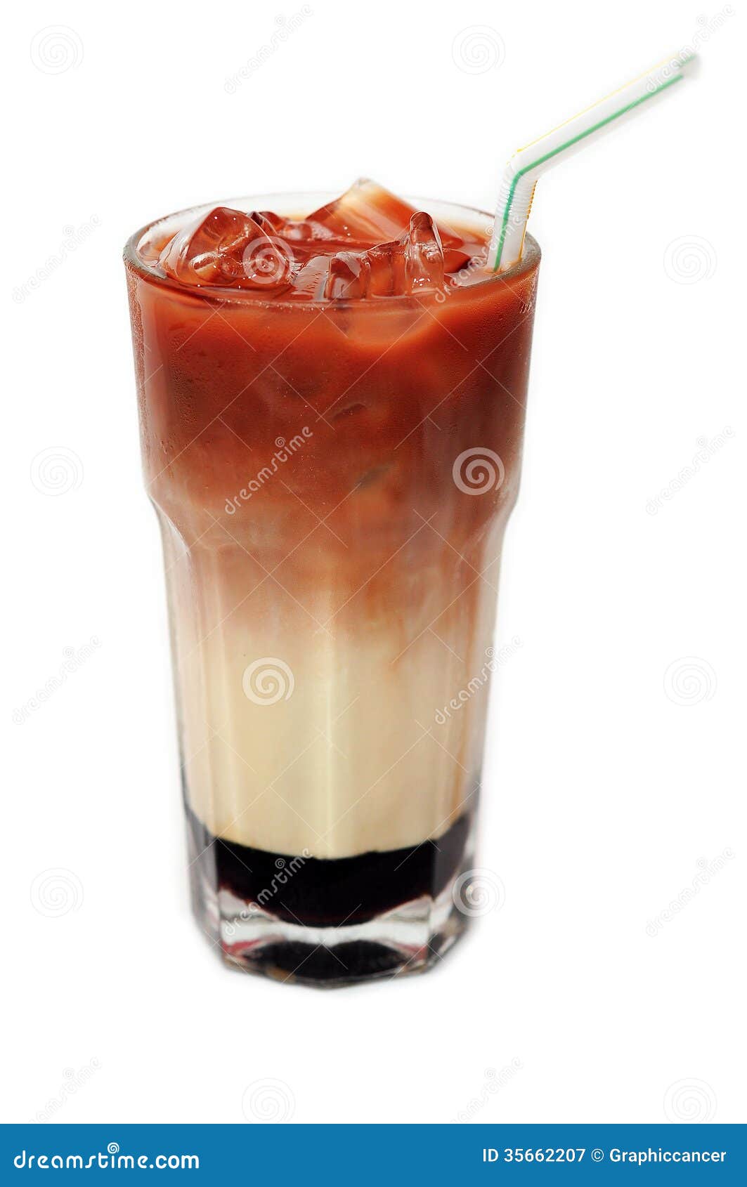 3 layer ice tea stock image. Image of white, refreshing 35662207