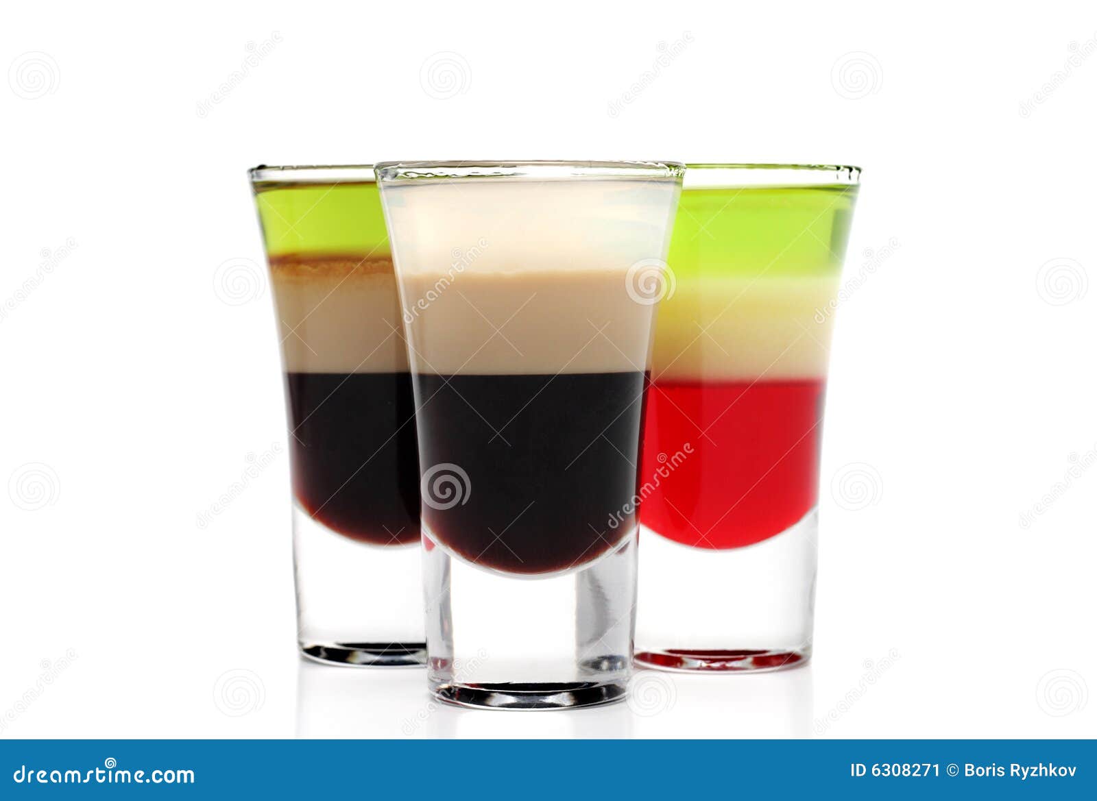 Layered Alcoholic Cocktails Stock Image Image of mint, club 6308271