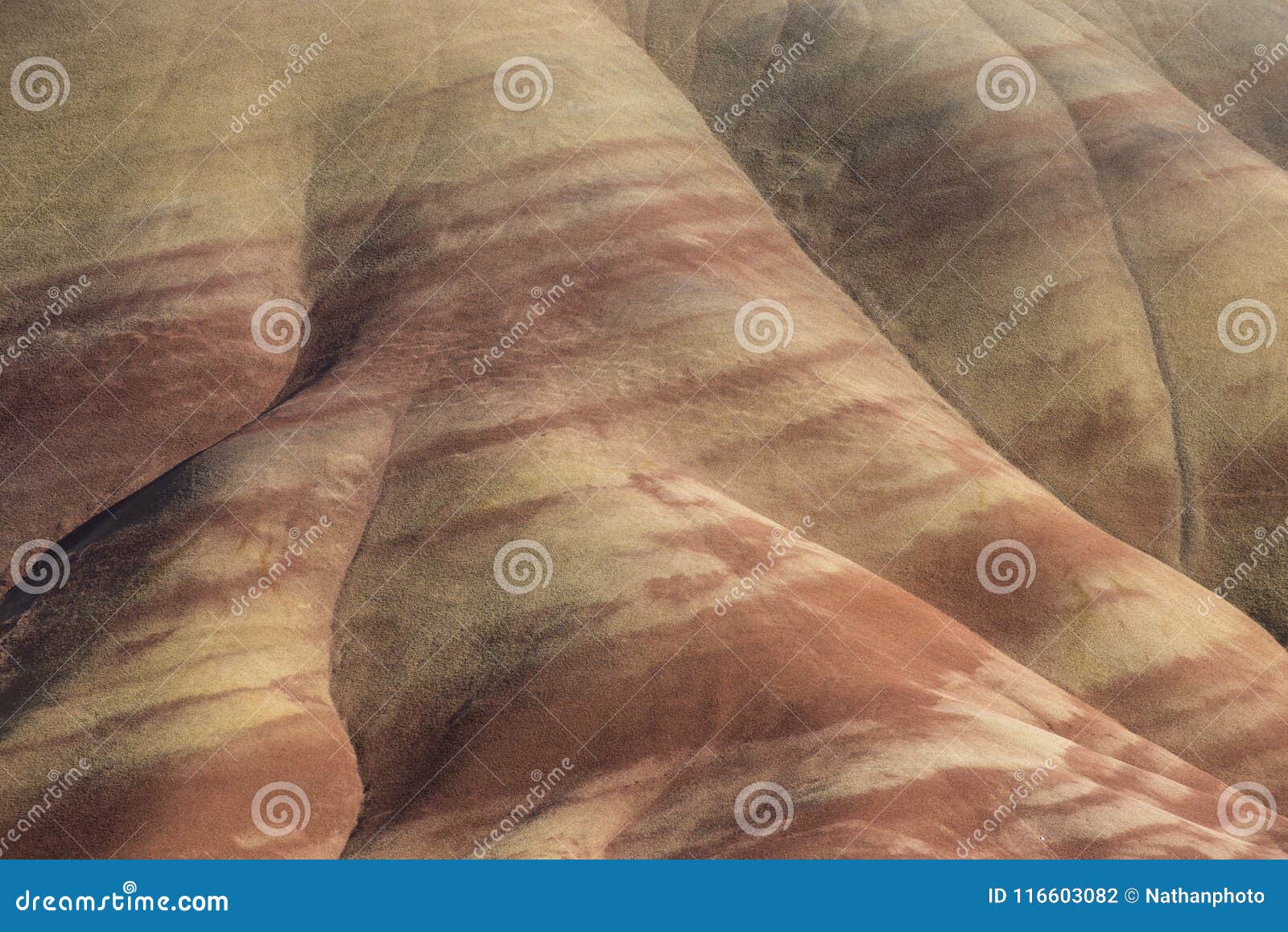 layered geological features of painted hills, oregon