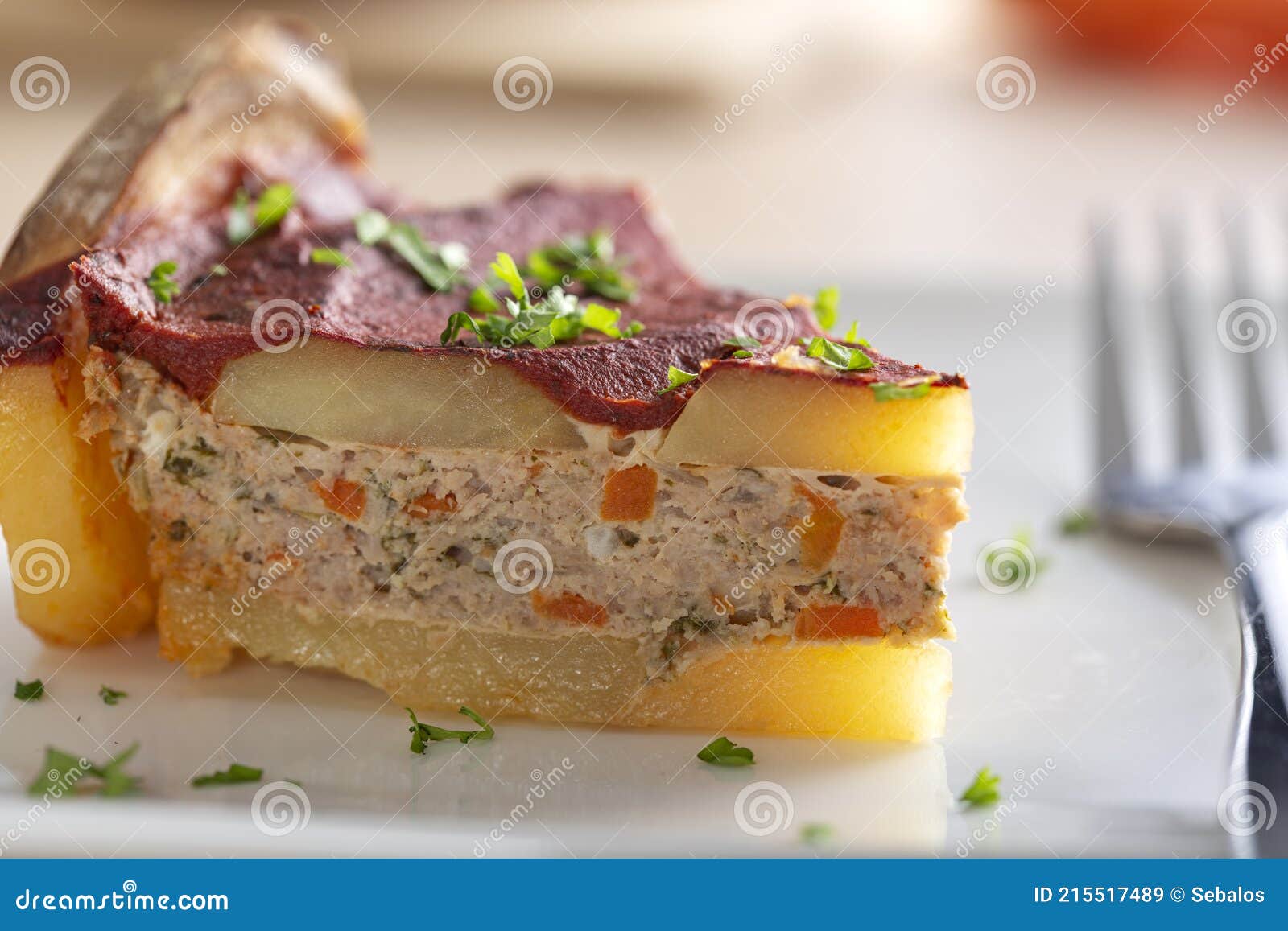 Layered Moussaka with Tomato Sauce Stock Image Image of meal, spice
