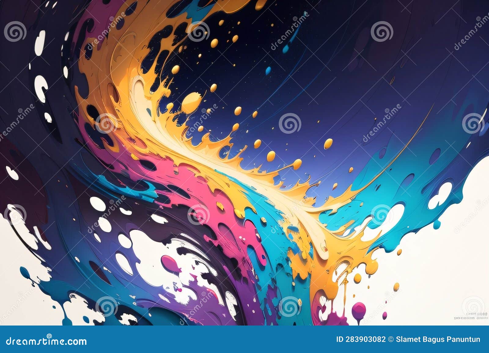 layered paint splashes in an abstract expressionist impressionist style