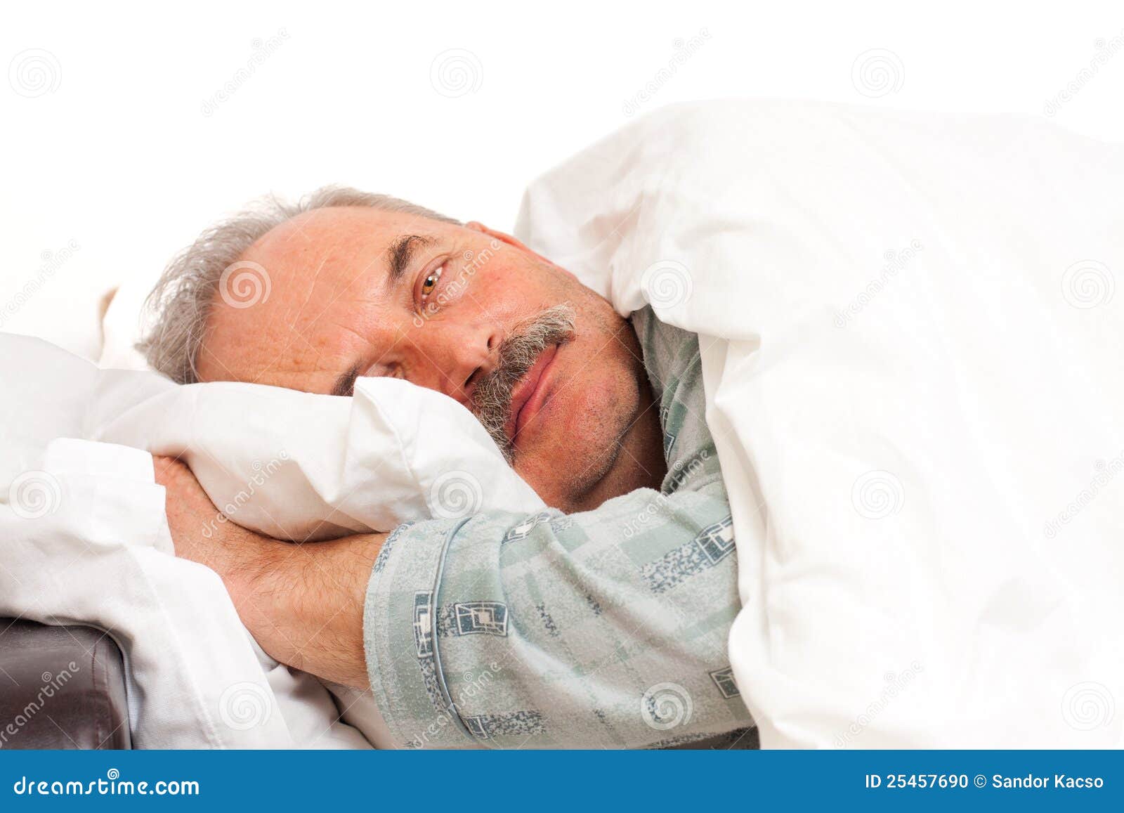 Laying in bed stock photo. Image of alone, peaceful, pajama 25457690