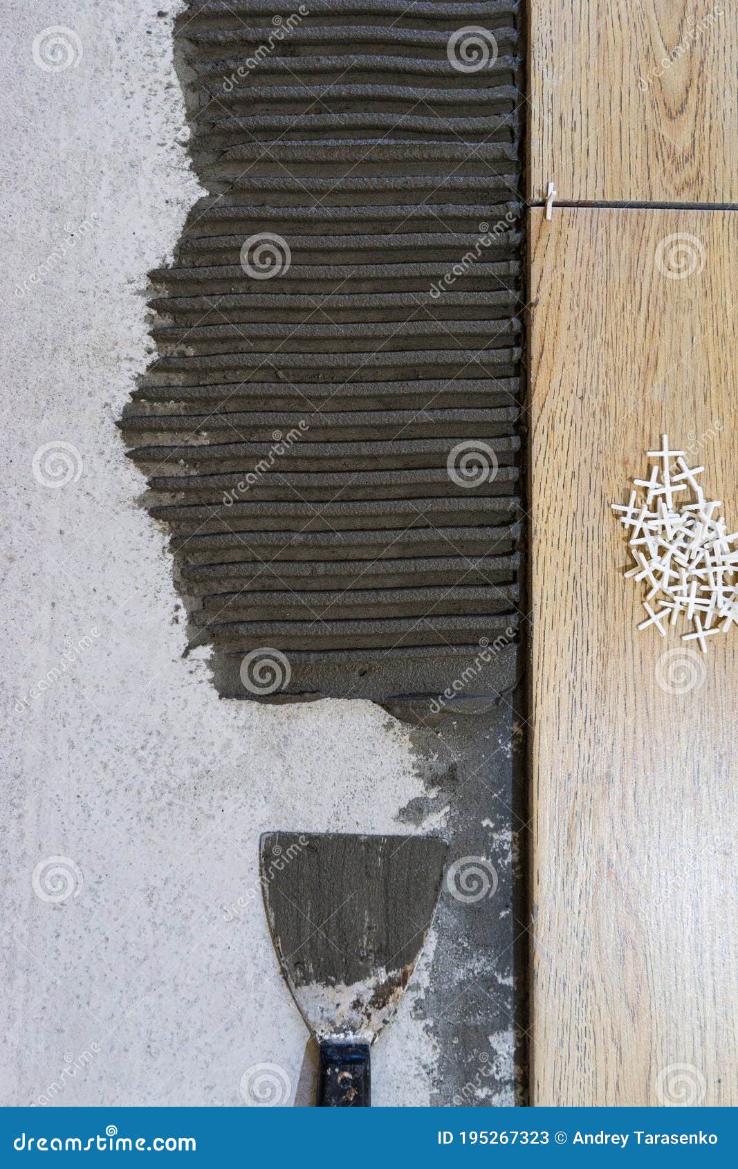 Laying Ceramic Tiles . Preparation for Laying Stock Image Image of
