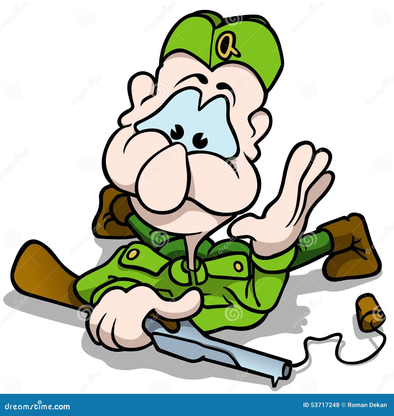 Laying Soldier stock vector. Illustration of soldier 53717248