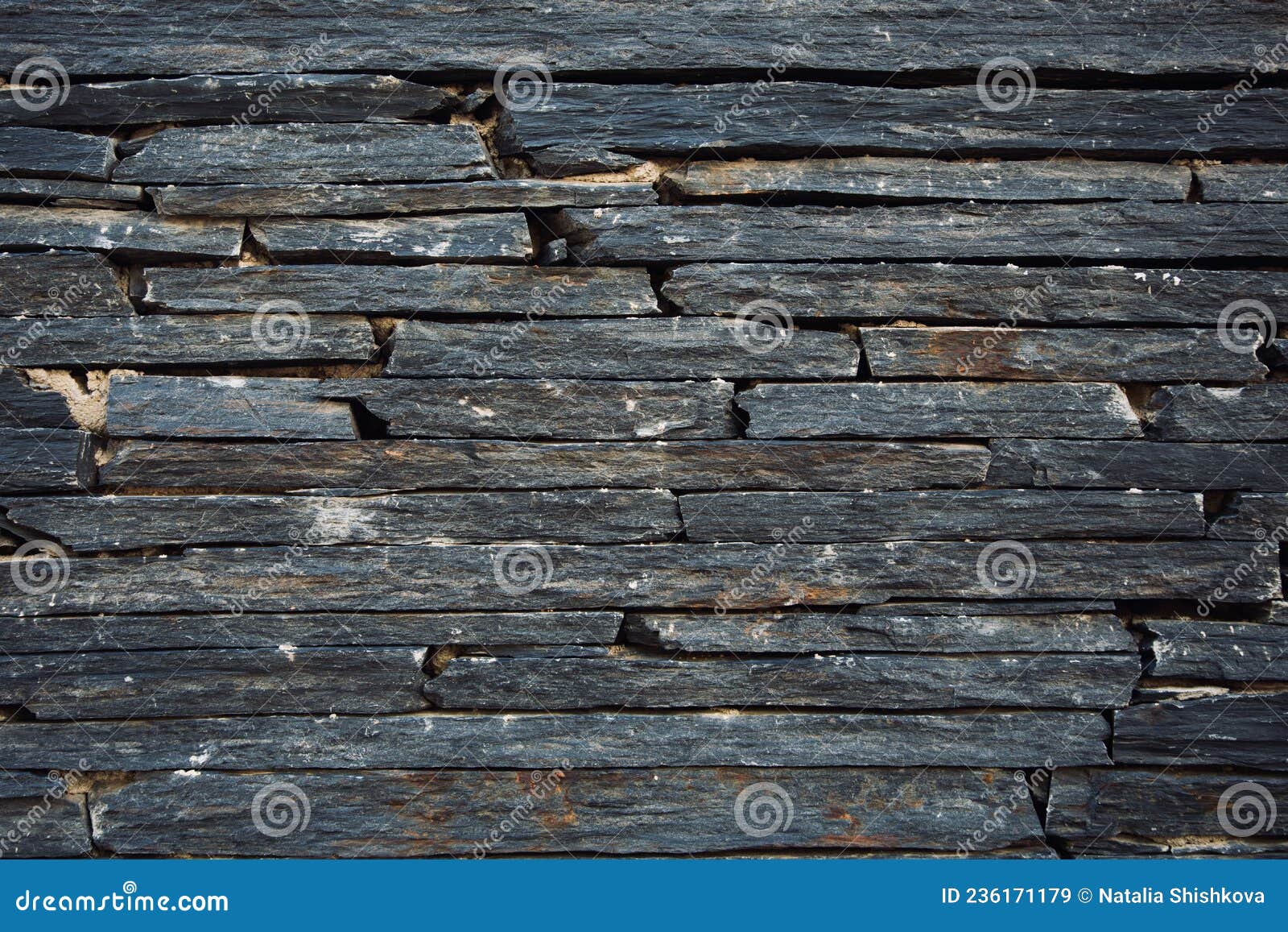Laying of Thin Horizontal Brick. a Background Image of a Stone Slate
