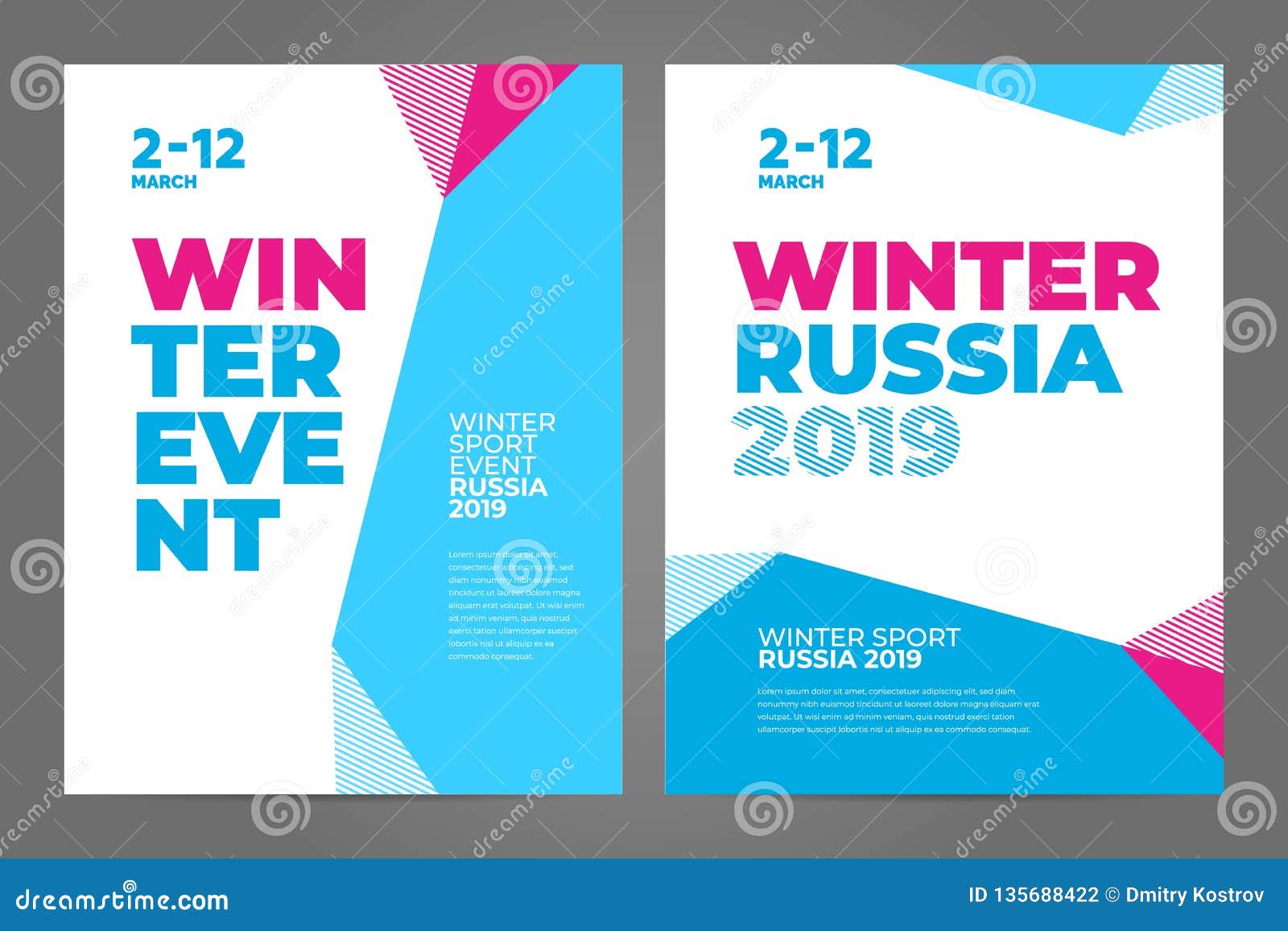 layout poster template  for winter sport event 2019