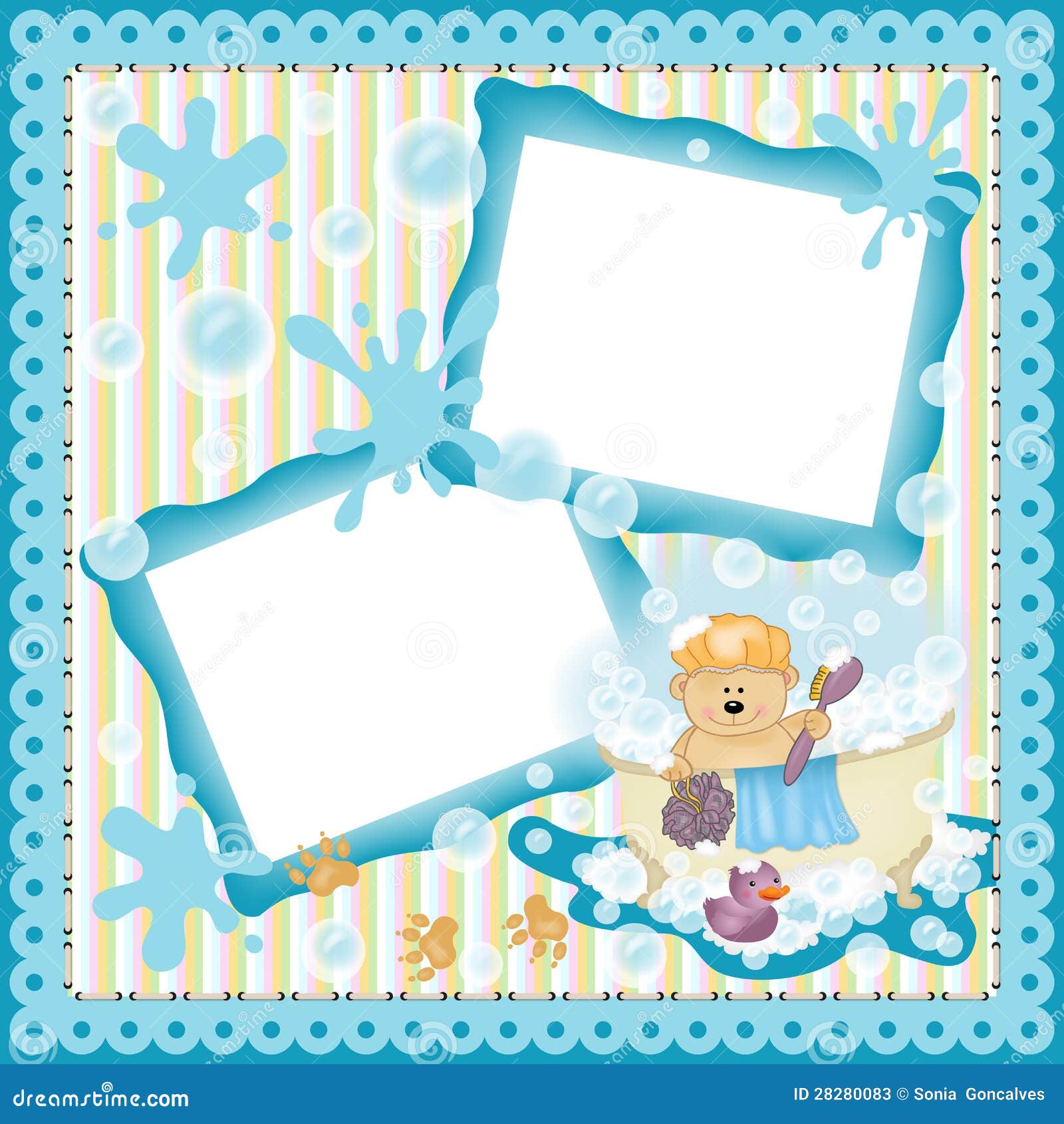 Layout Teddy Bear Taking A Bath Stock Photos Image 28280083