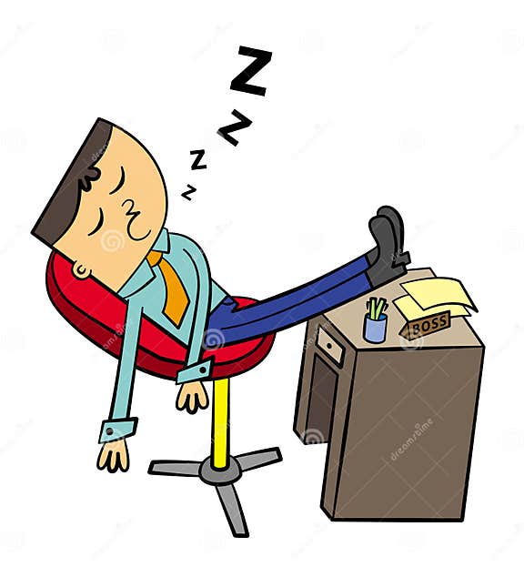 Lazy boss stock illustration. Illustration of employee - 26405883