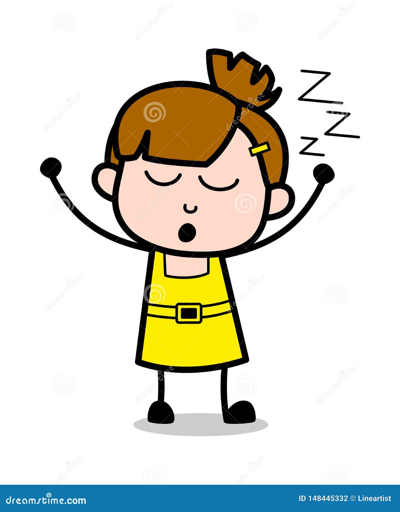 Lazy - Cute Girl Cartoon Character Vector Illustration Stock Illustration - Illustration of cute, innocent: 148445332 Lazy - Cute Girl Cartoon Character Vector Illustration Stock Illustration - Illustration of cute, innocent: 148445332