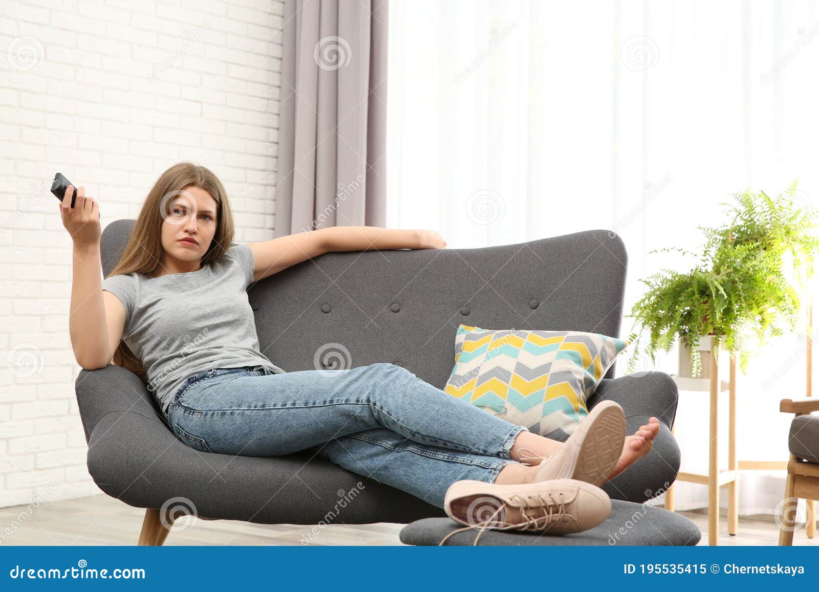 lazy person watching tv