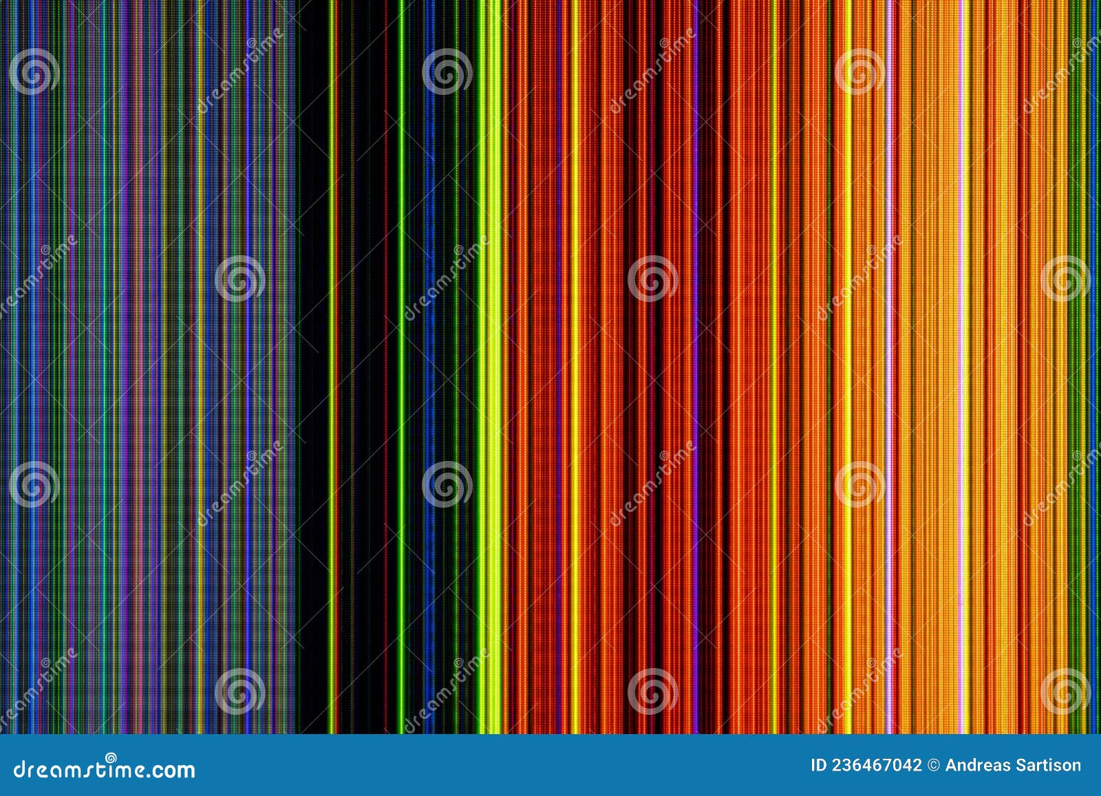 LCD Television with Broken Screen and Colorful Stripes Stock Photo Image of stripes