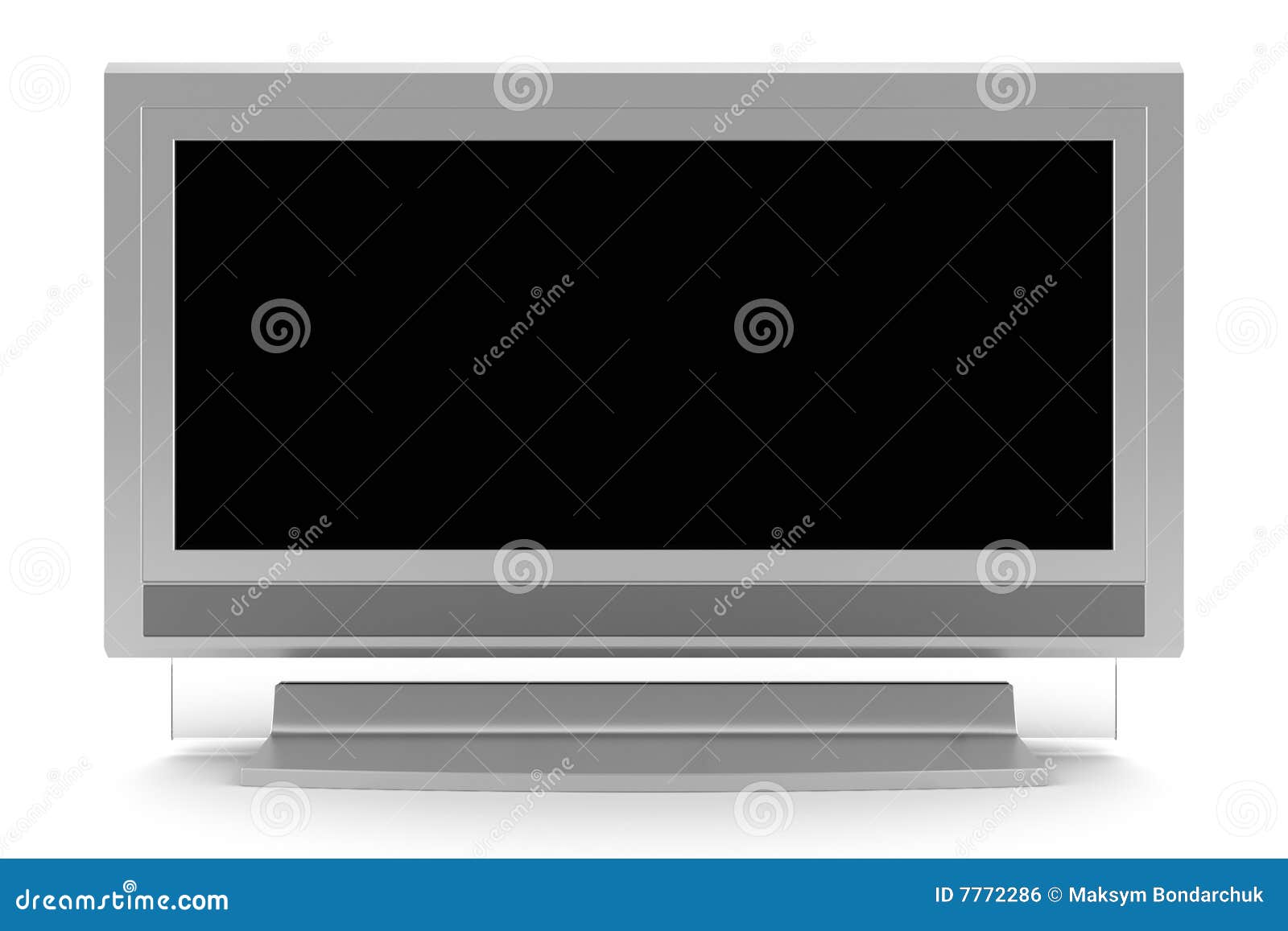 Lcd Tv With Blank Screen Isolated On White Royalty Free Stock Image Image 7772286