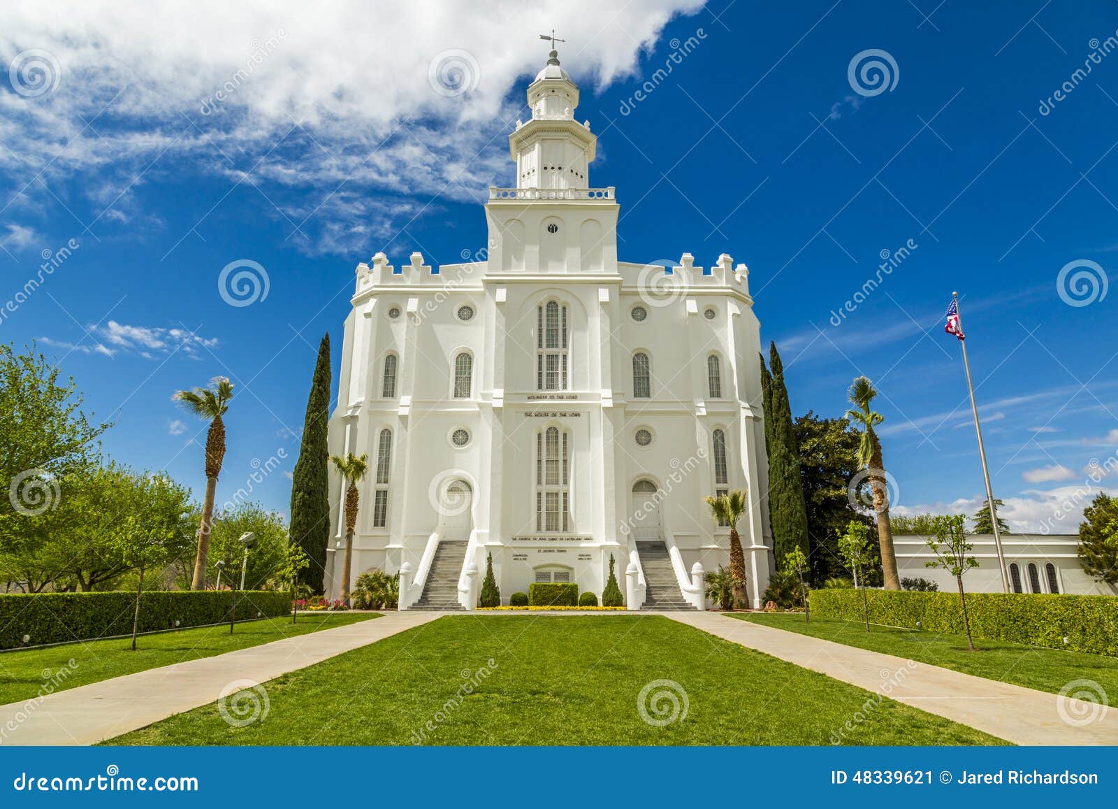 lds mormon temple in st. george utah